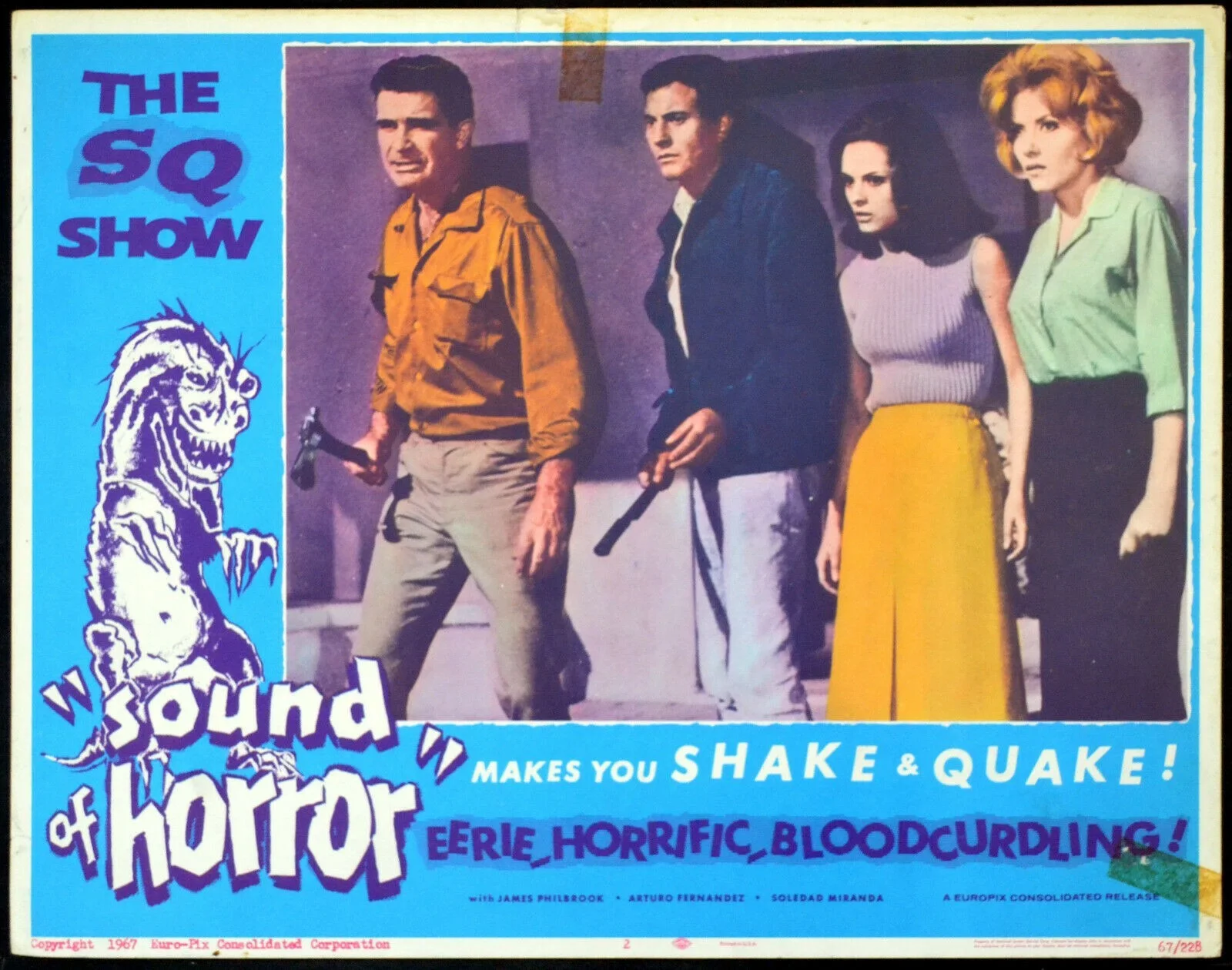 SOUND OF HORROR 1967 James Philbrook, Ingrid Pitt 5 LOBBY CARDS, изображение 2