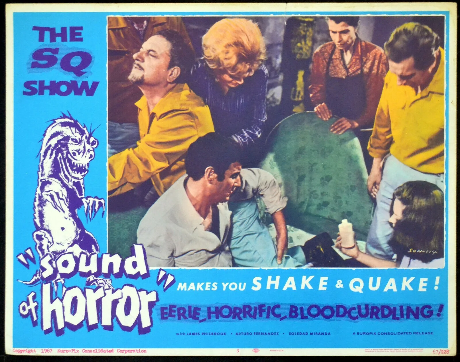 SOUND OF HORROR 1967 James Philbrook, Ingrid Pitt 5 LOBBY CARDS, изображение 3