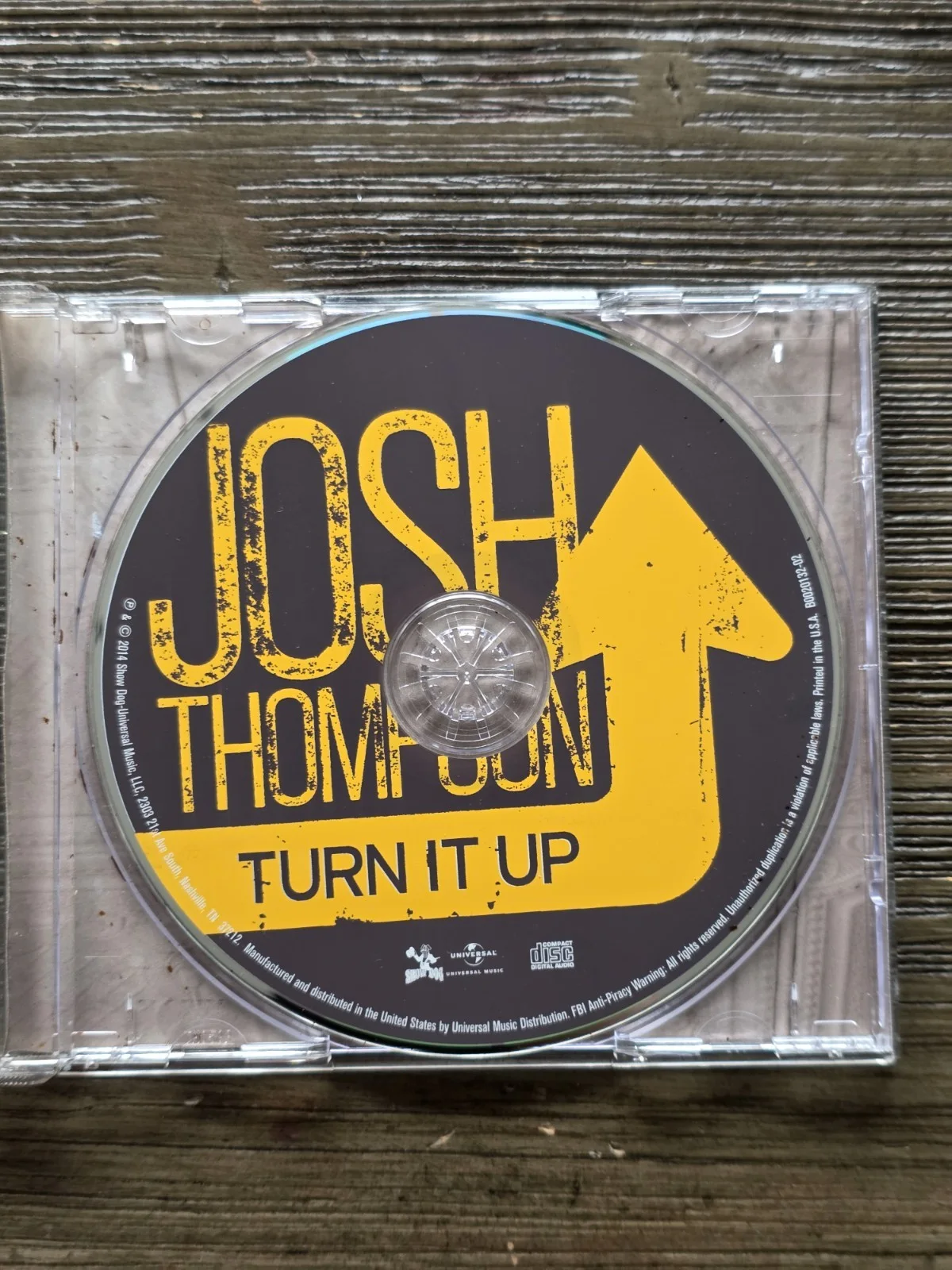 Josh Thompson, Turn It Up, Auto CD Signed, 2014, image 3