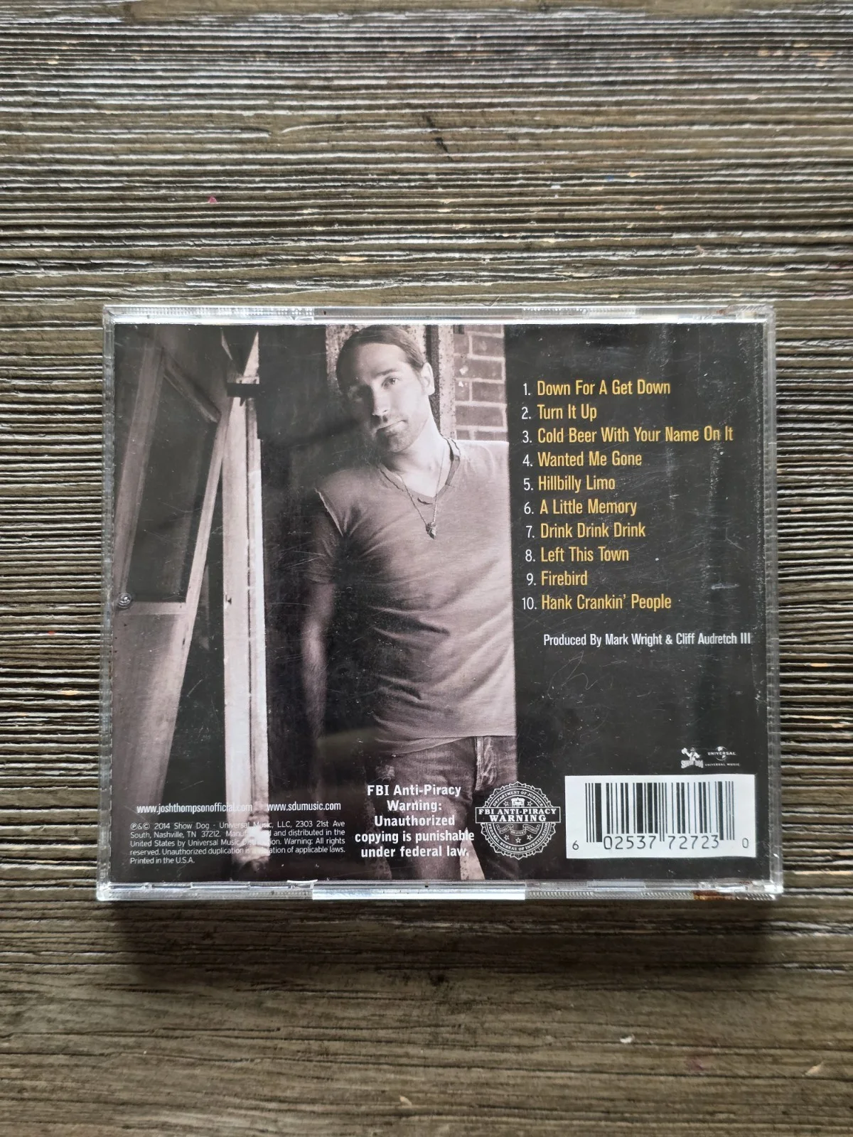 Josh Thompson, Turn It Up, Auto CD Signed, 2014, image 4