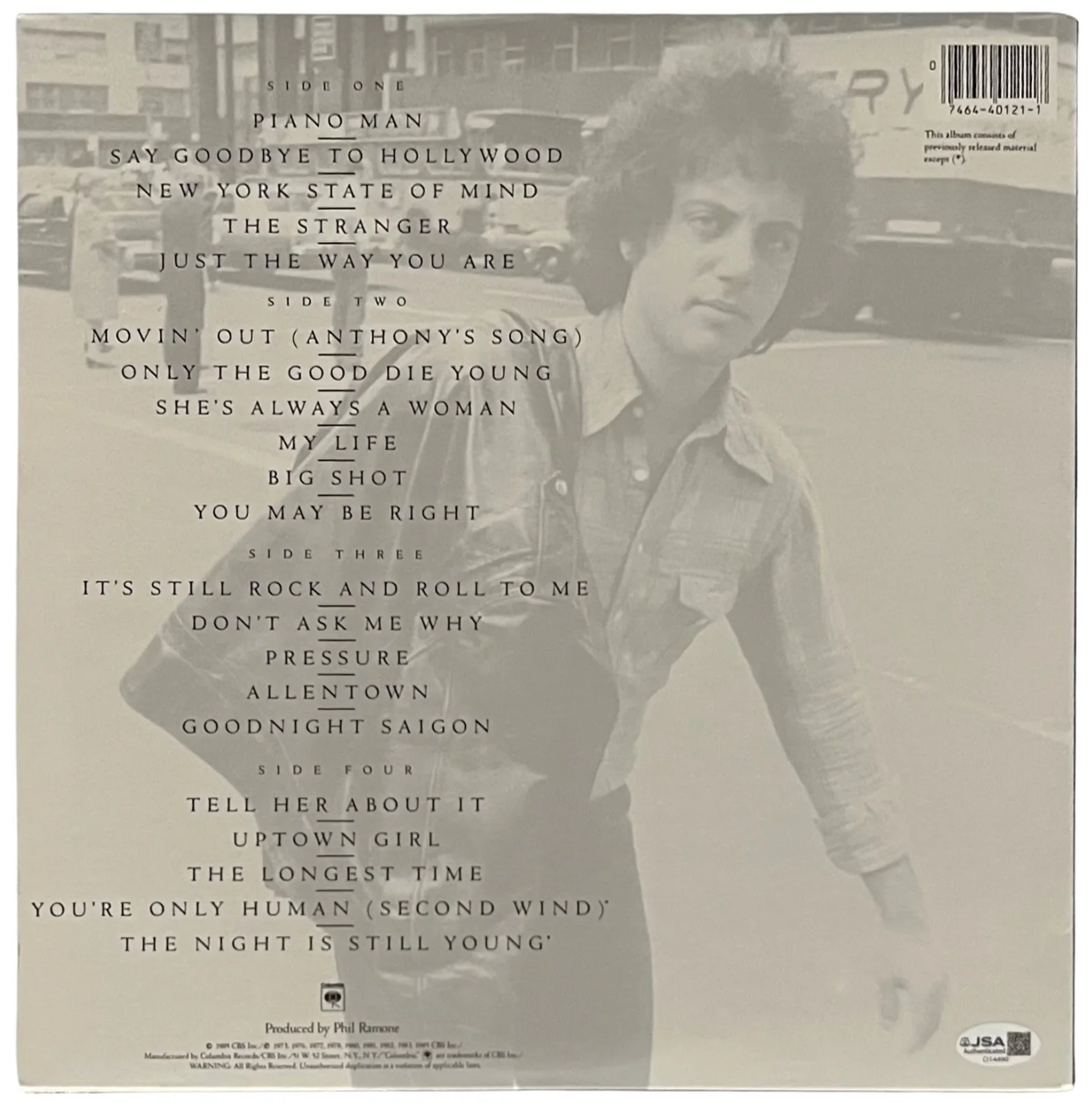 BILLY JOEL SIGNED GREATEST HITS VOLUME I & II VINYL RECORD JSA COA CI14490, изображение 2
