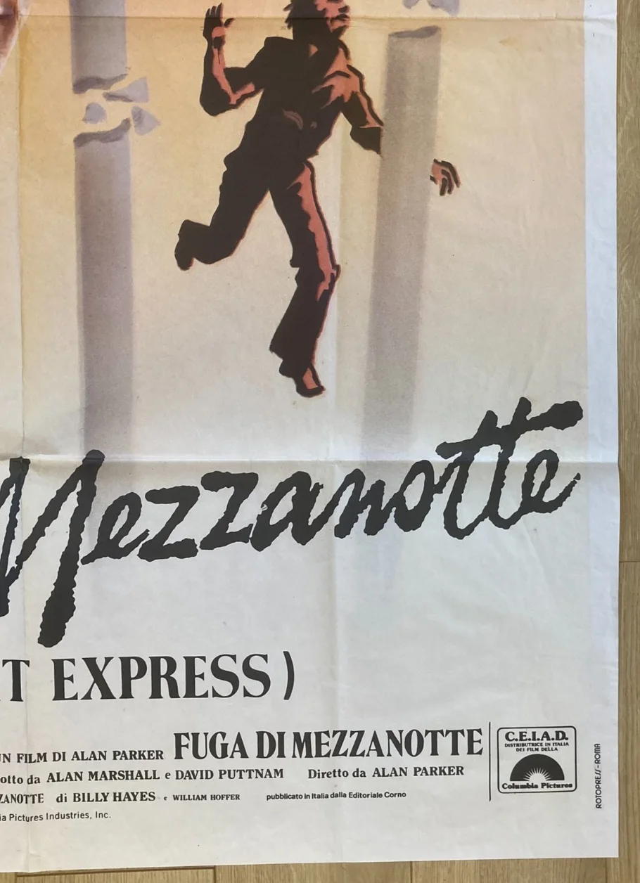 MIDNIGHT EXPRESS 1978 Original Cinema ITALIAN 2 Fogli Movie POSTER 39x55in, изображение 5