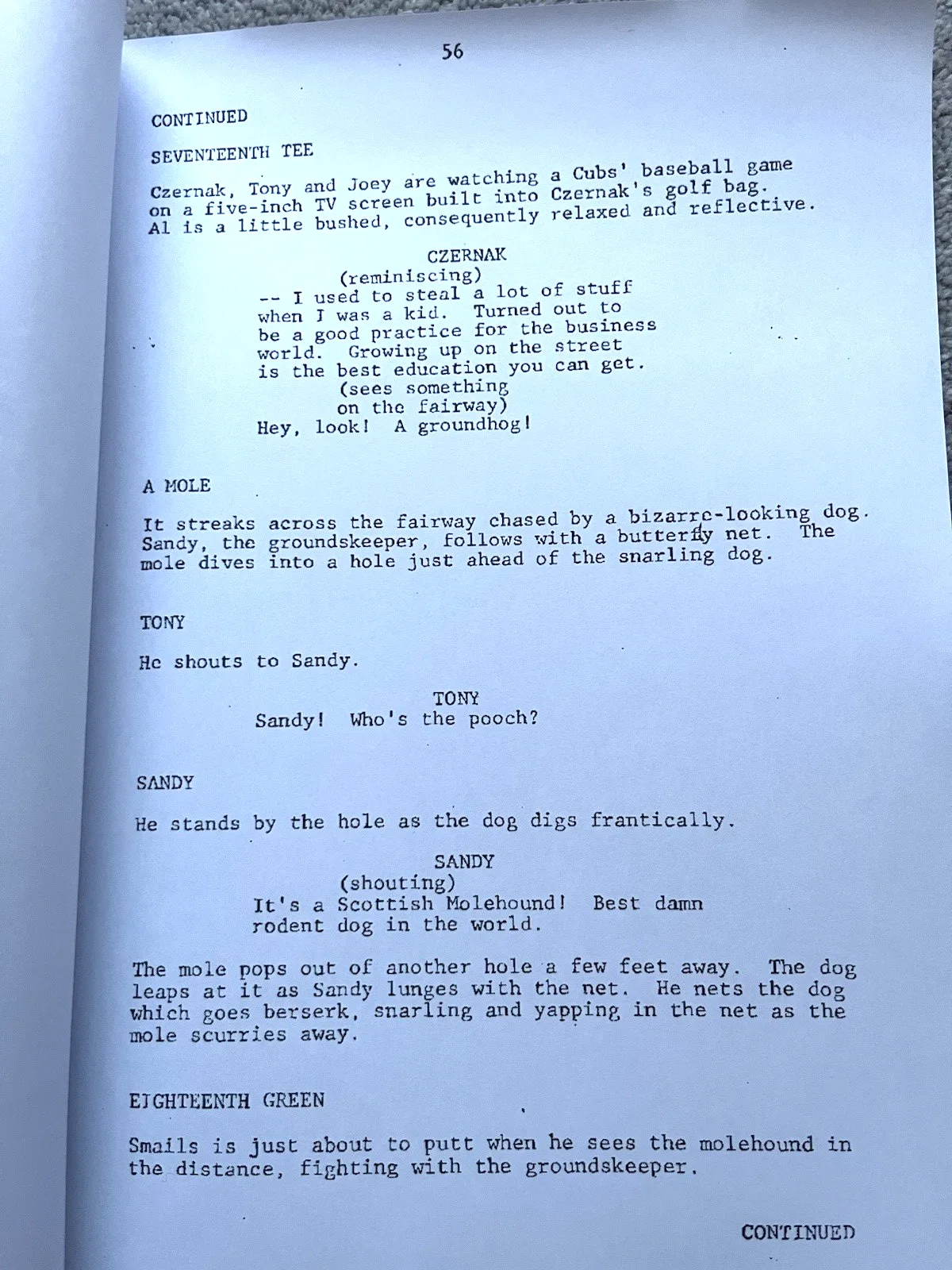 Caddyshack Film Screenplay / Script. Bill Murray, Chevy Chase., image 2
