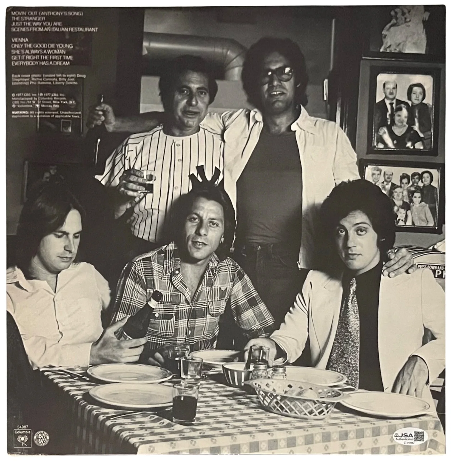 BILLY JOEL SIGNED THE STRANGER VINYL RECORD *** FULL NAME SIGNATURE *** JSA COA, image 2