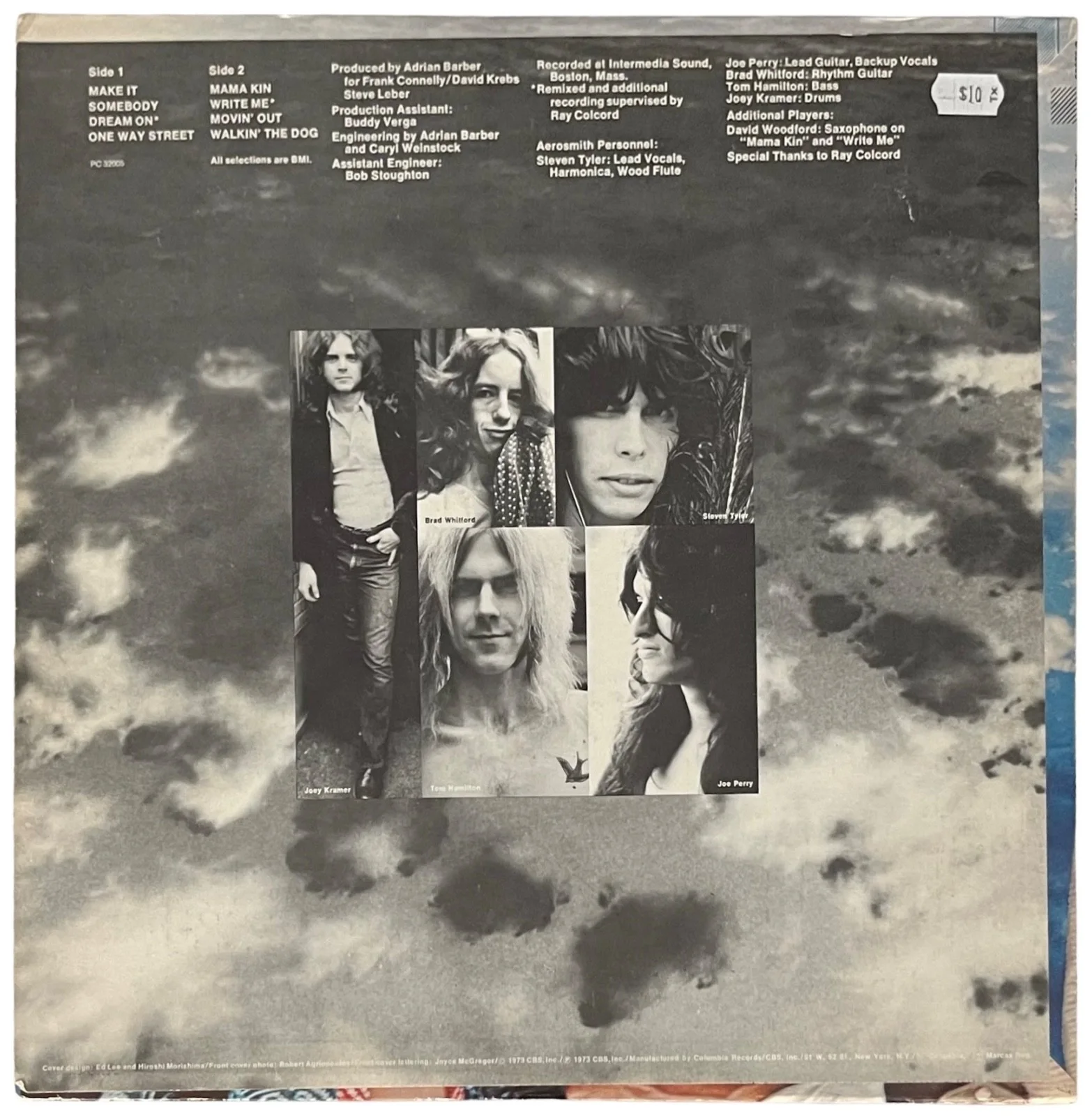 AEROSMITH X5 STEVEN TYLER JOE PERRY SIGNED SELF-TITLED DREAM ON VINYL RECORD PSA, изображение 2