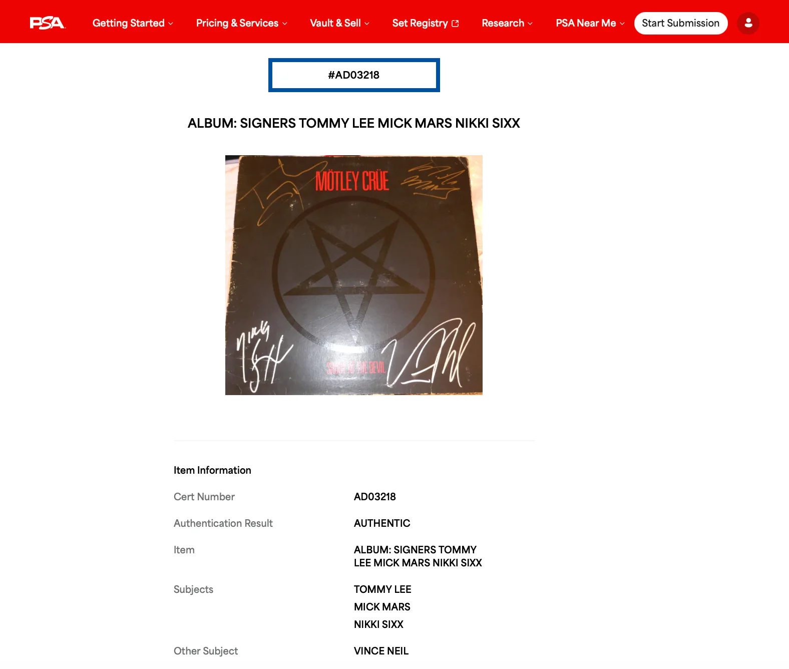 MOTLEY CRUE X4 TOMMY VINCE NIKKI & MICK SIGNED SHOUT AT THE DEVIL RECORD PSA LOA, image 5