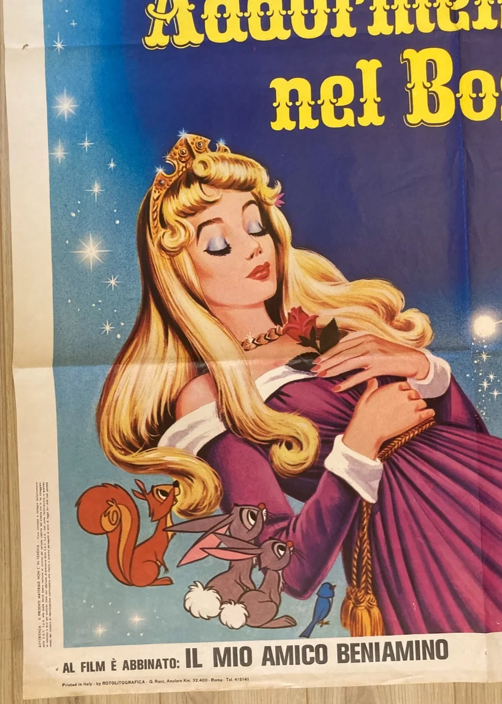 SLEEPING BEAUTY (RR 1969) Original Cinema ITALIAN 2 Fogli Movie POSTER 39x55in, изображение 4