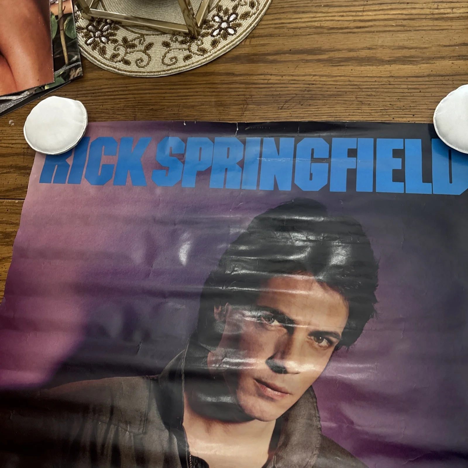 Vintage Poster 1982 Rick Springfield 36x24 Rolled RCA Records USA Record Store, image 2