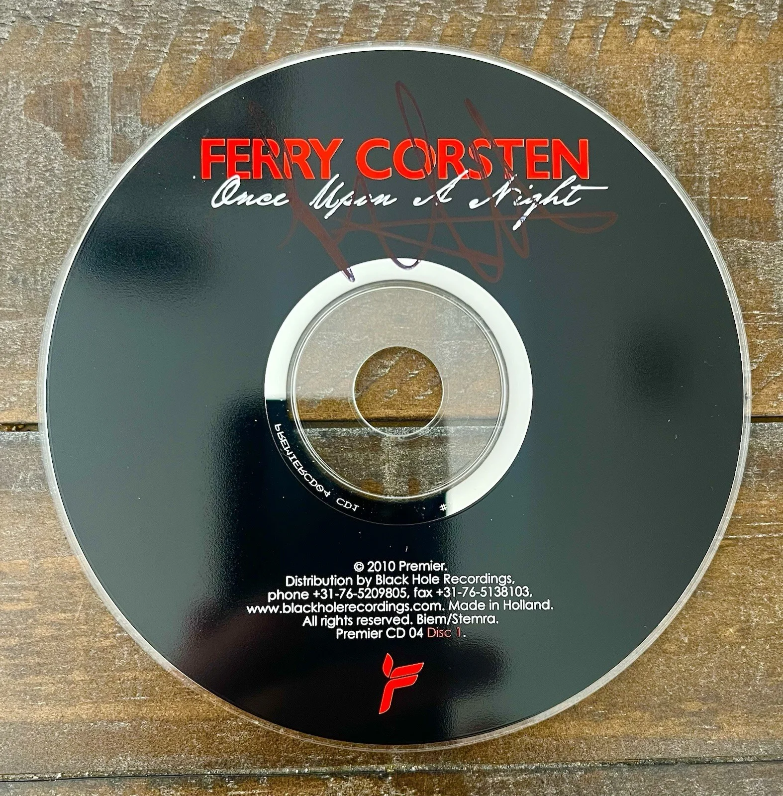 Ferry Corsten - Once Upon A Night CD Booklet And CD Signed Autographed!! RARE, image 4
