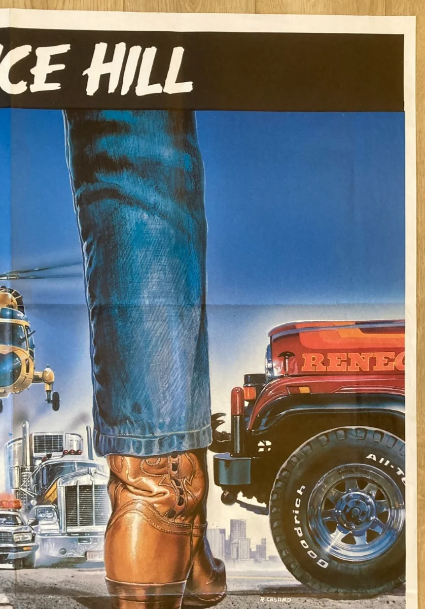 RENEGADE 1987 Original Cinema ITALIAN 2 Fogli Movie POSTER 39x55in Terence Hill, изображение 3