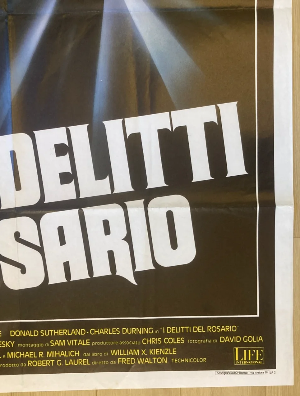 THE ROSARY MURDERS 1987 Original Cinema ITALIAN 2 Fogli Movie POSTER 39x55in, изображение 5