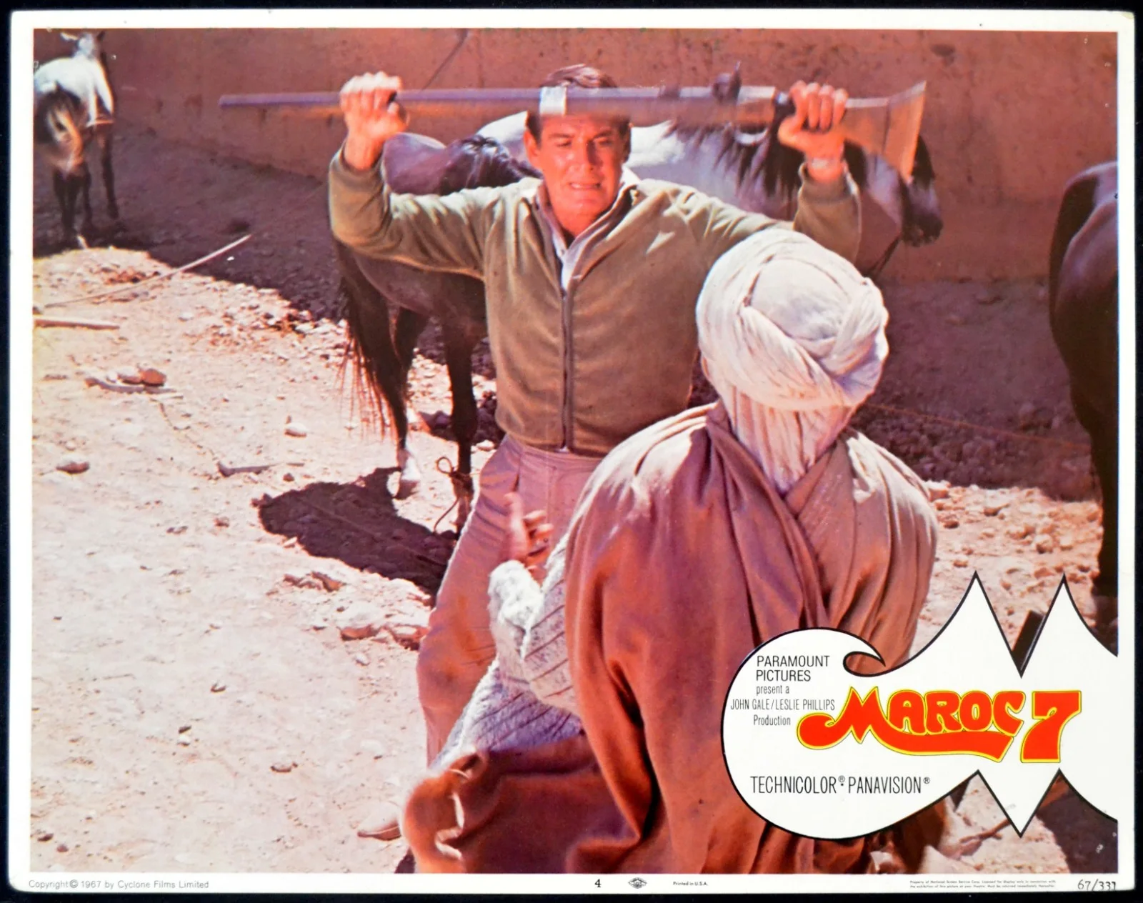 MAROC 7 1966 Gene Barry, Elsa Martinelli, Cyd Charisse 4 LOBBY CARDS, image 3