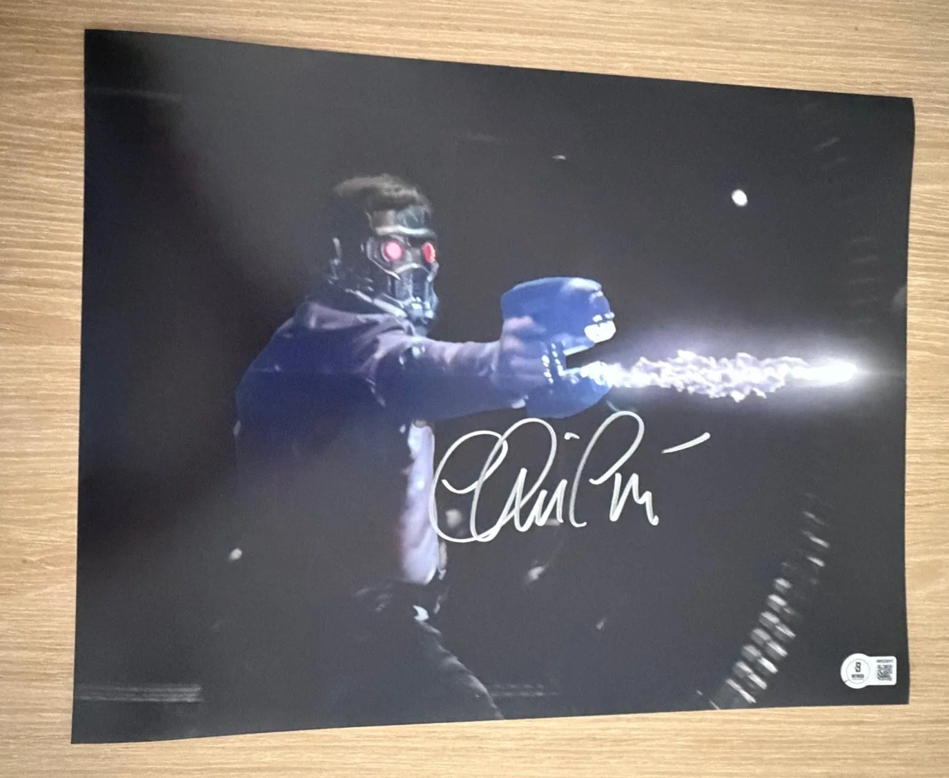 Chris Pratt — CHRIS PRATT SIGNED GUARDIANS OF THE GALAXY STAR LORD 11X14 PHOTO BECKETT BAS 2