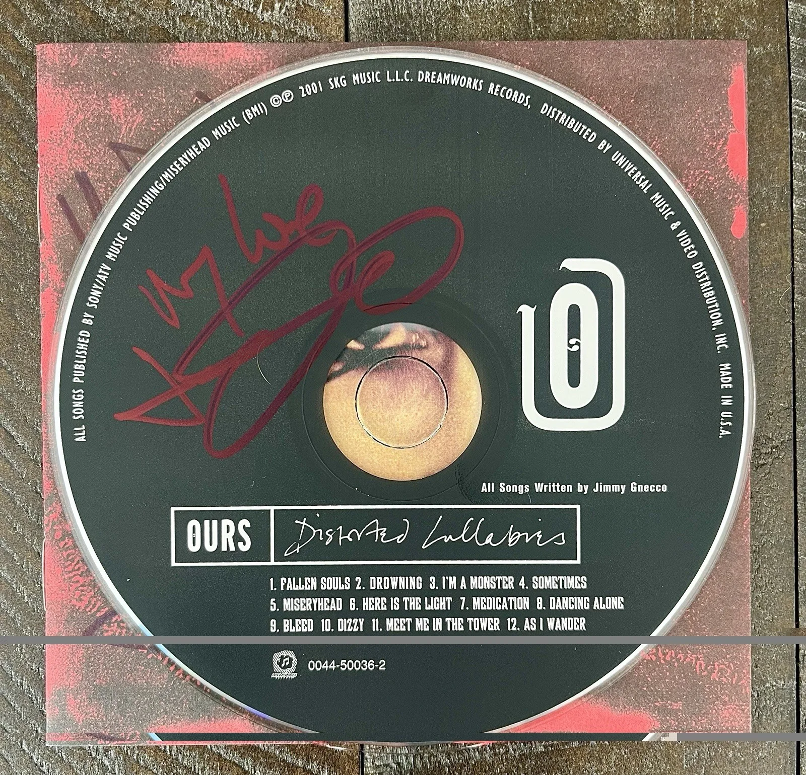 Ours - Distorted Lullabies CD Signed Autographed Jimmy Gnecco RARE!!, image 3