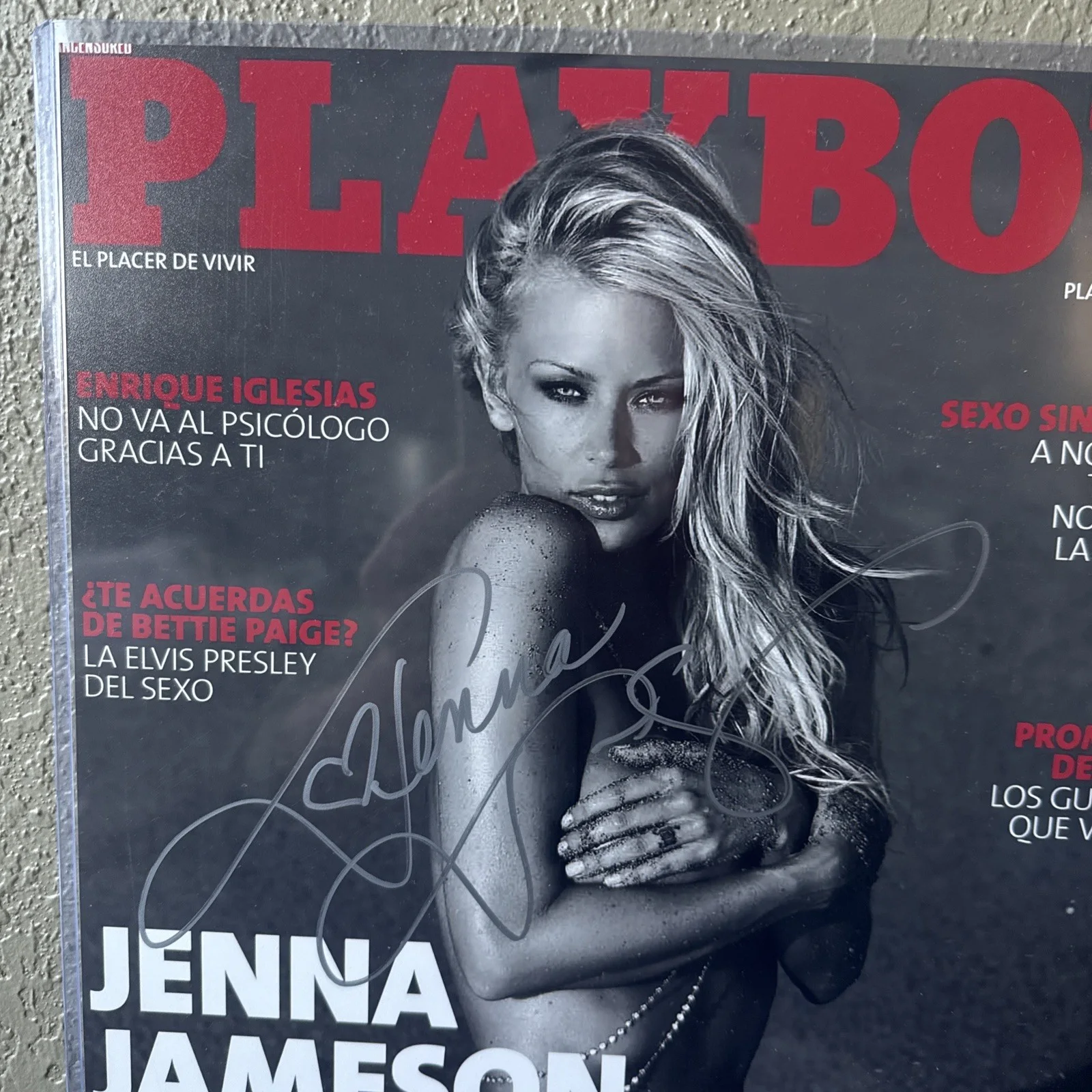Jenna Jameson — Jenna Jameson signed Mexican Playboy Cover Girl & X-star 11x14 Photo Autograph, изображение 2