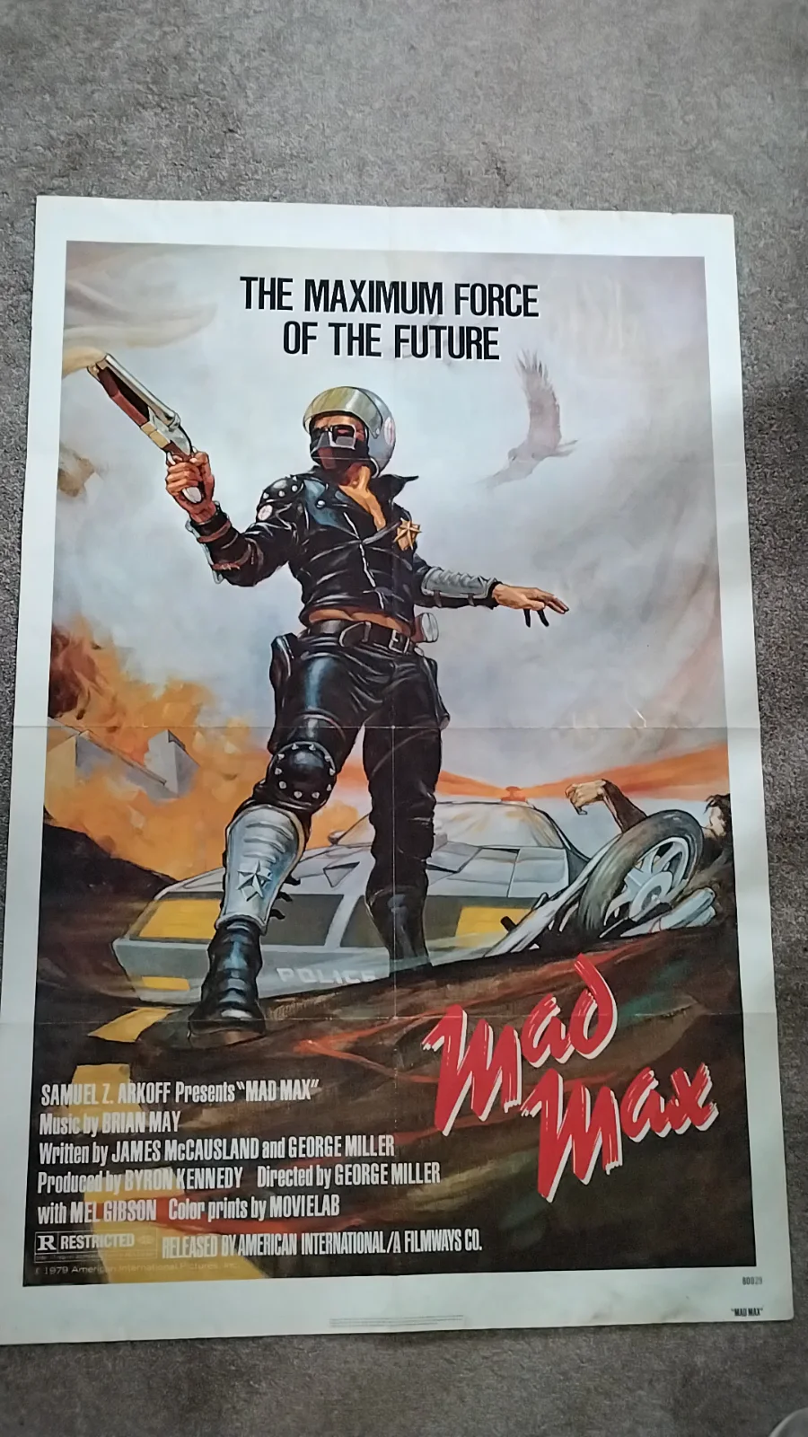 MAD MAX 1979 Original 27"x41" One-Sheet Movie Poster Mel Gibson Bill Garland art, изображение 2