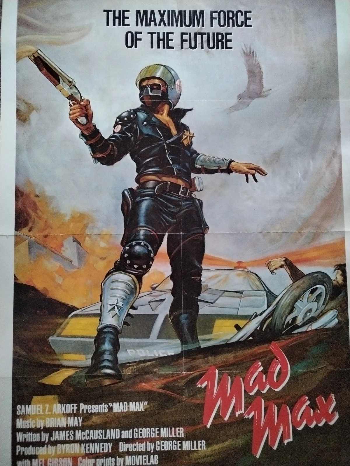 MAD MAX 1979 Original 27"x41" One-Sheet Movie Poster Mel Gibson Bill Garland art, изображение 5