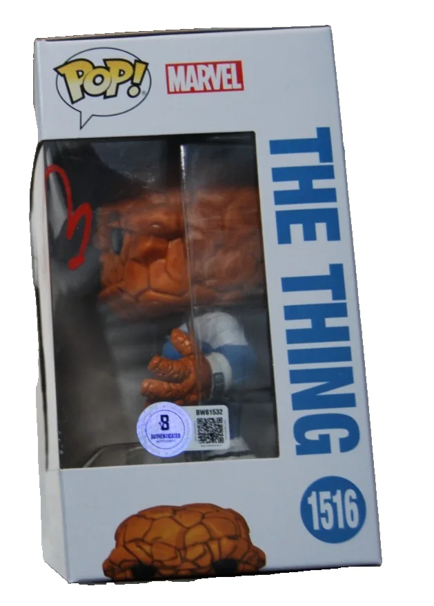 EBON MOSS-BACHRACH signed (FANTASTIC FOUR) The Thing Funko PopBECKETT BW61532, image 2