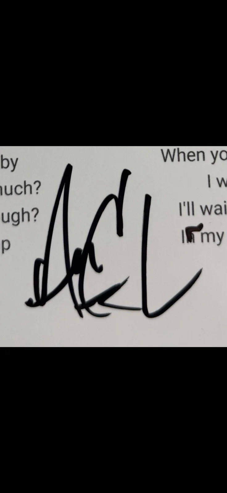 ADAM GONTIER THREE DAYS GRACE SIGNED “TIME OF DYING” LYRIC SHEET * PROOF, image 2