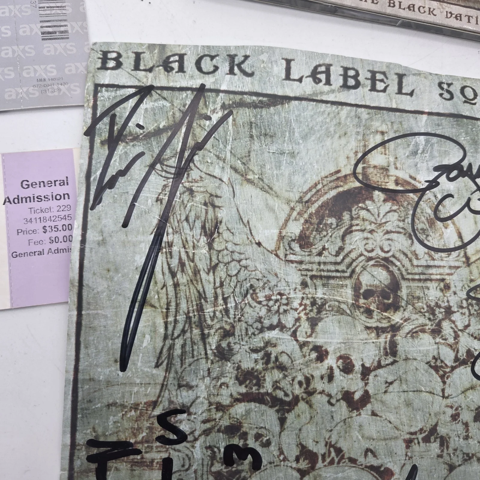 Black Label Society Catacombs of the Black Vatican Signed Poster W/ CD & Patch, изображение 4