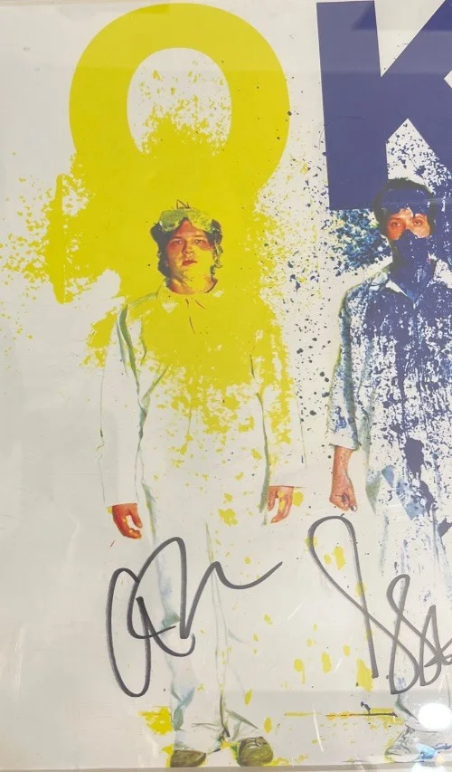 OK Go Band Poster Featuring Abstract Paint Splatter Art Of Members Signed 2010, image 2