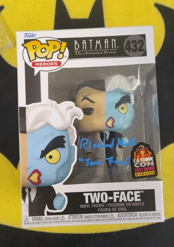 Richard Moll — Richard Moll Signed Funko Pop Batman Animated Series Two-Face Authentic Psa Coa, image 2