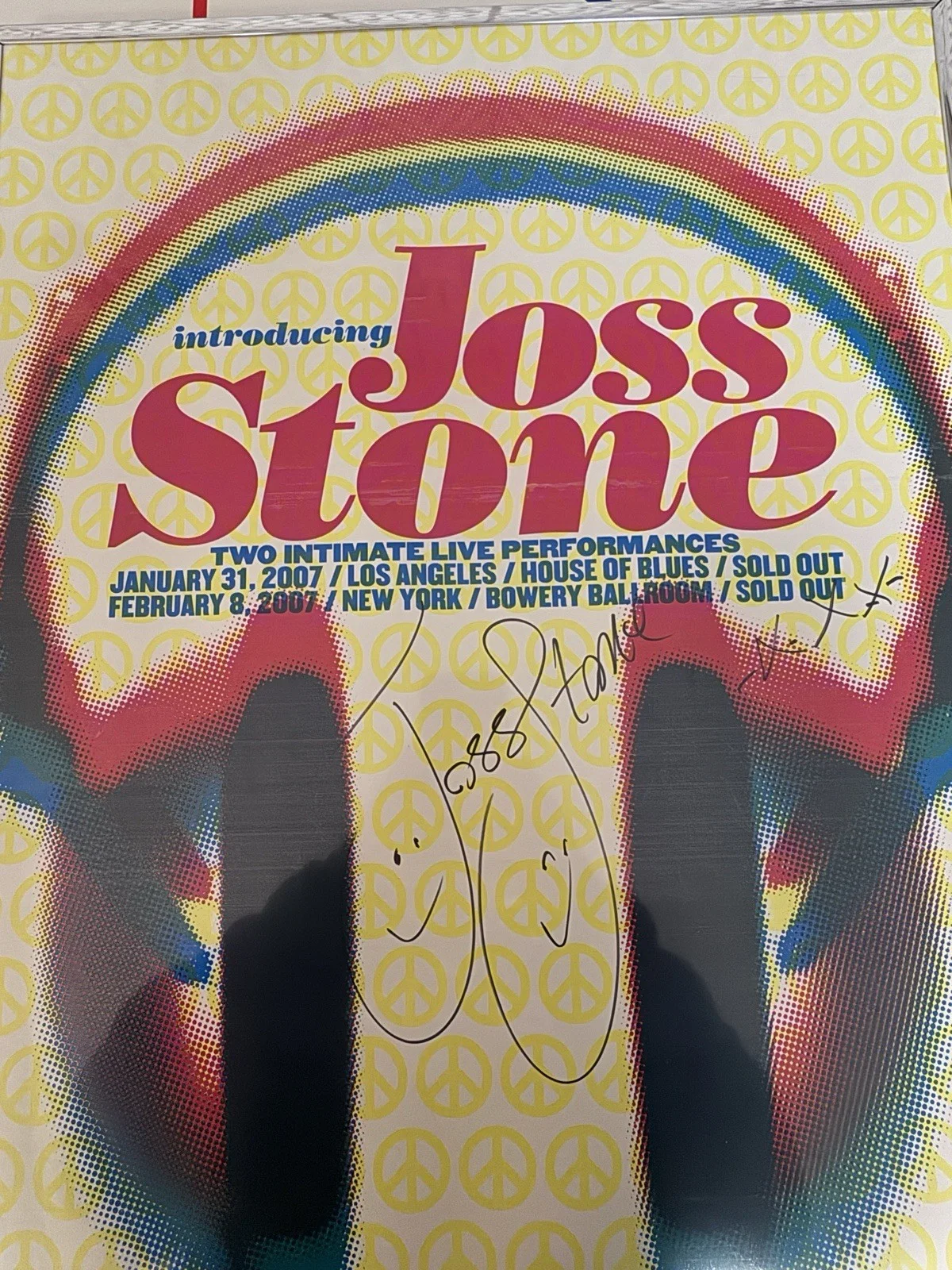 SIGNED "Introducing Joss Stone" Poster RARE 2007 Sold Out Concerts, image 4
