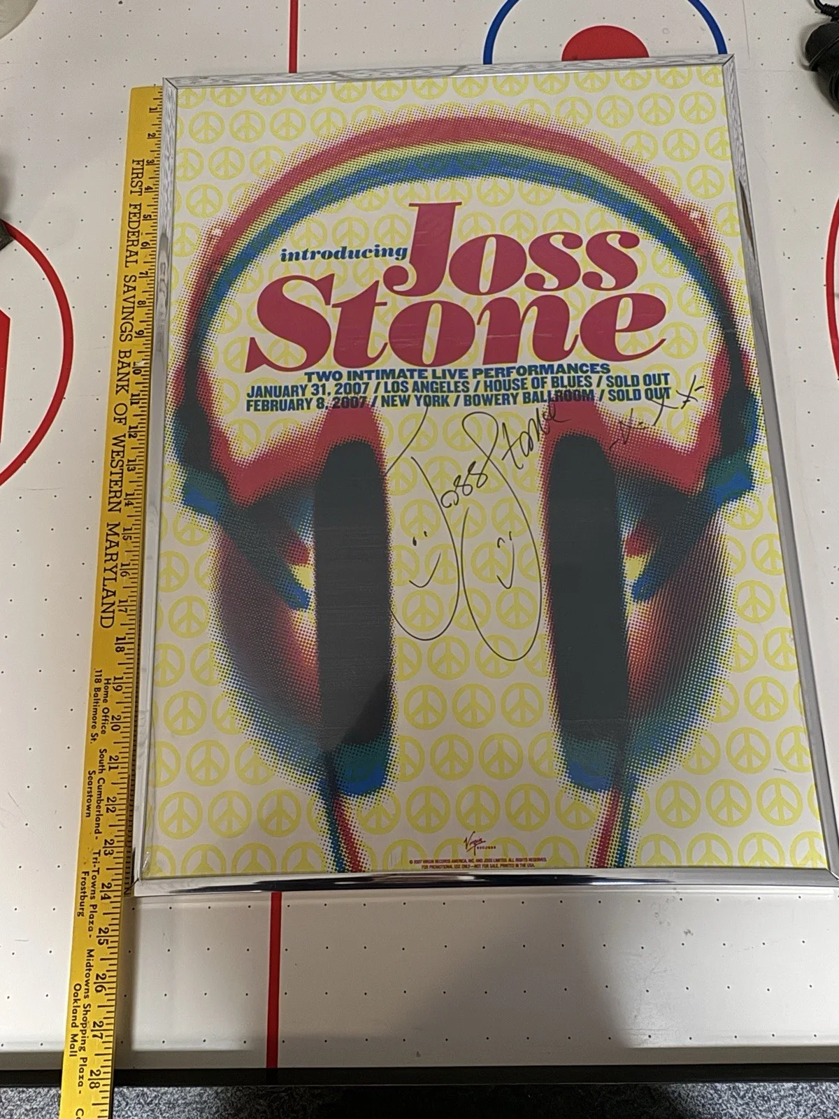 SIGNED "Introducing Joss Stone" Poster RARE 2007 Sold Out Concerts, image 5