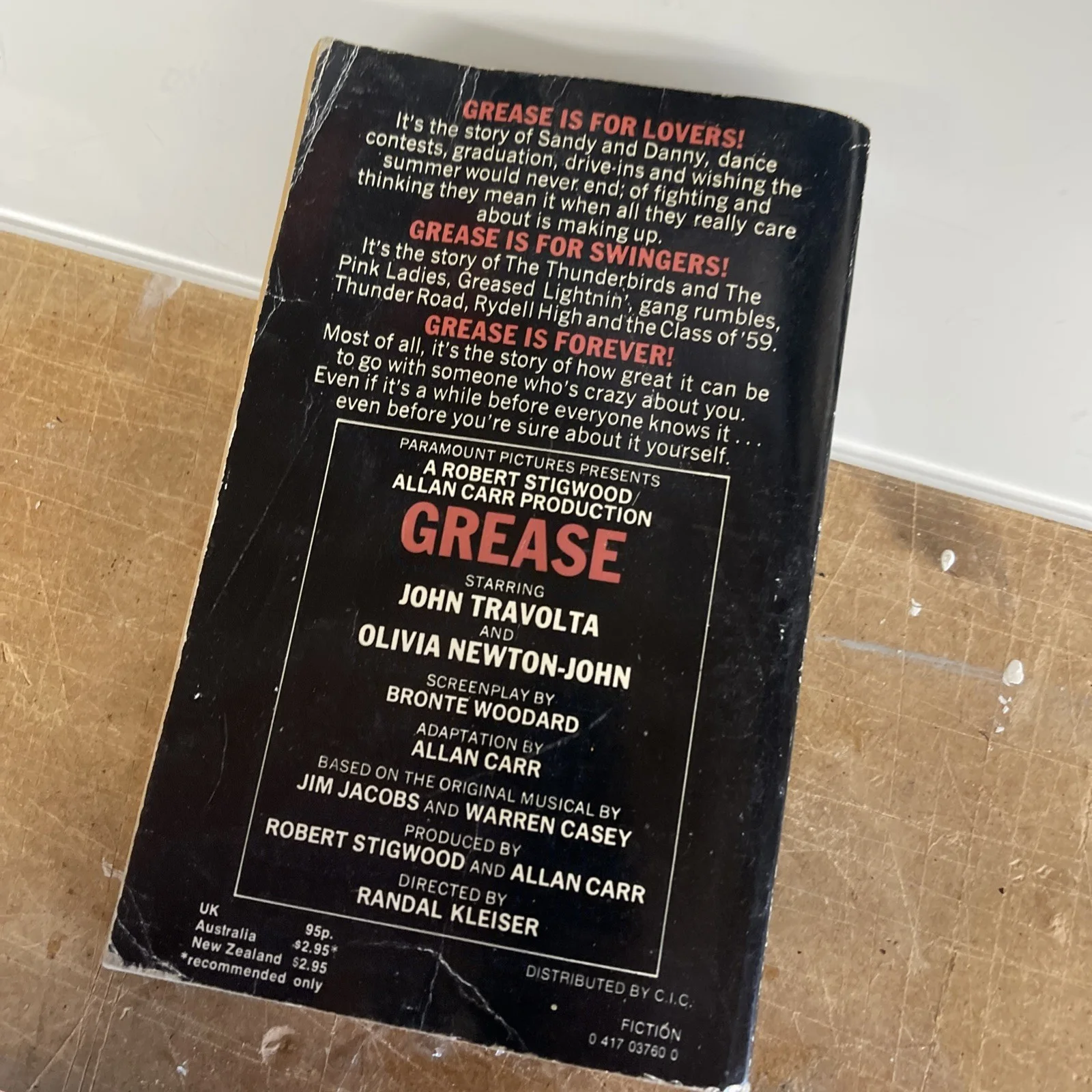 VINTAGE GREASE THE ORIGINAL MIVIE NOVEL PAPERBACK STORY BOOK, image 4
