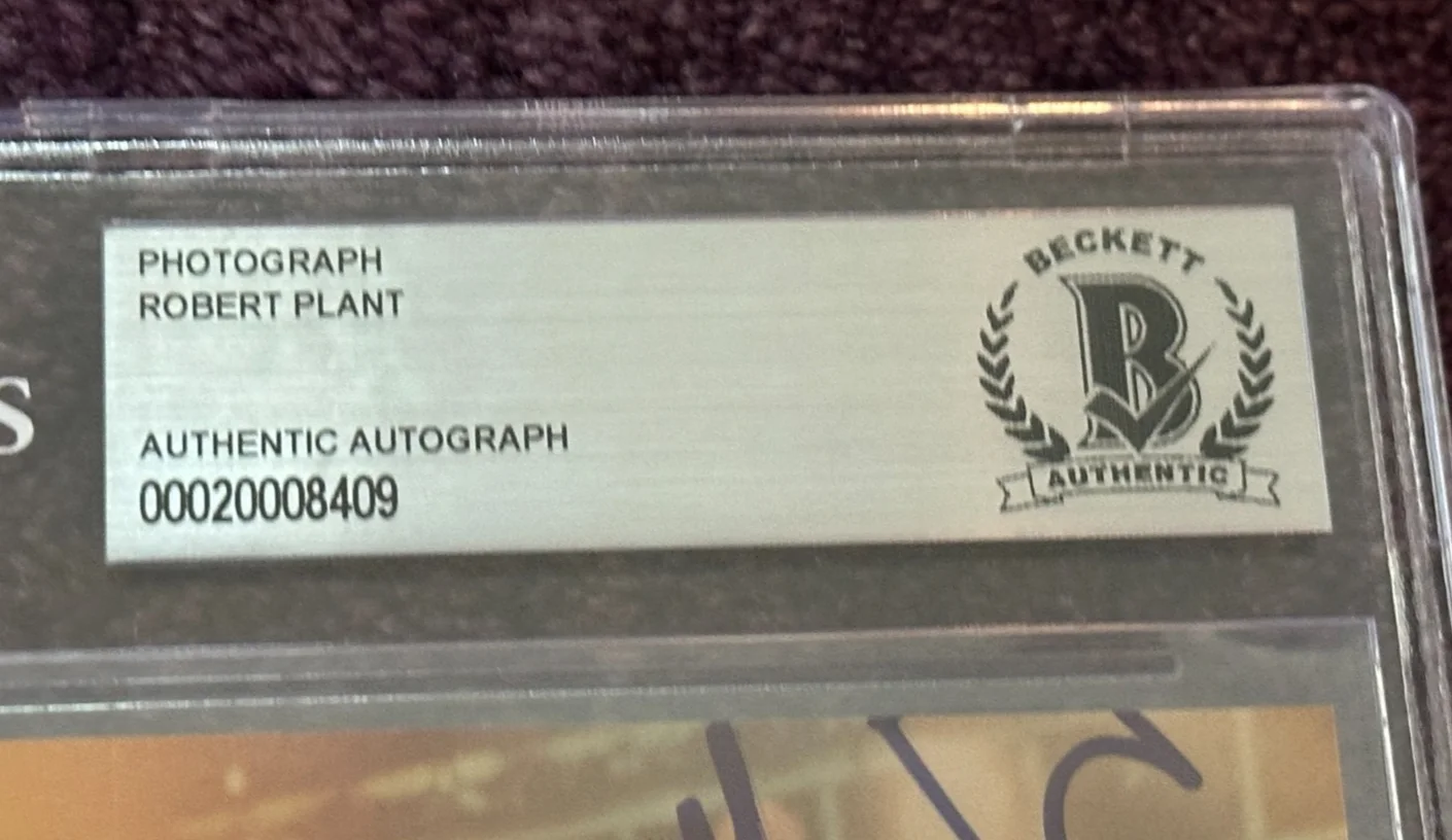 ROBERT PLANT Signed LED ZEPPELIN 8 X 10 PHOTO Beckett Encapsulated (BAS), изображение 3
