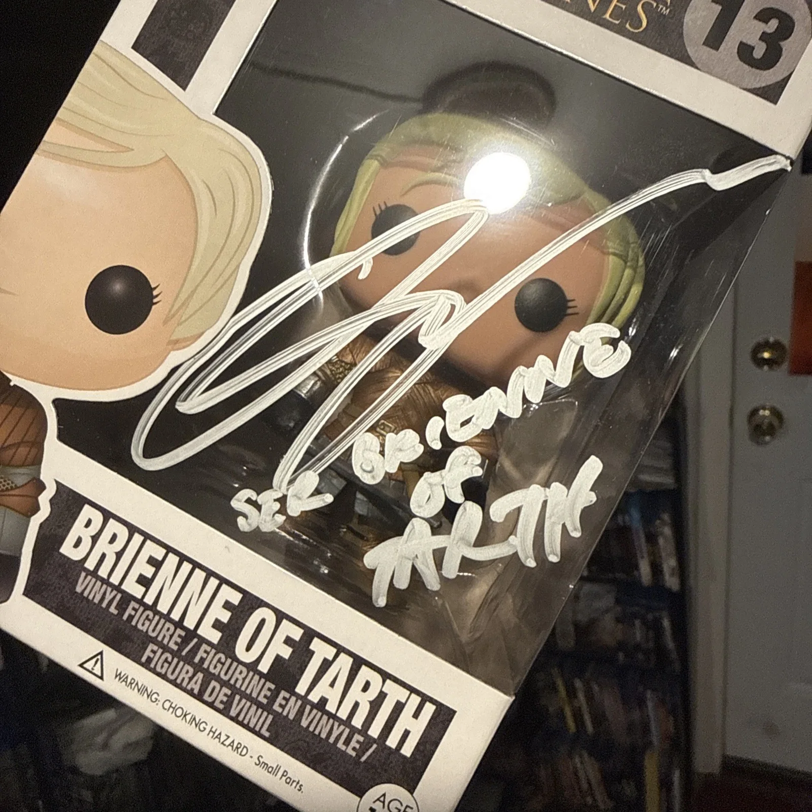 Gwendoline Christie — Gwendoline Christie Signed Ser Brienne of Tarth Funko Game of Thrones character, image 3