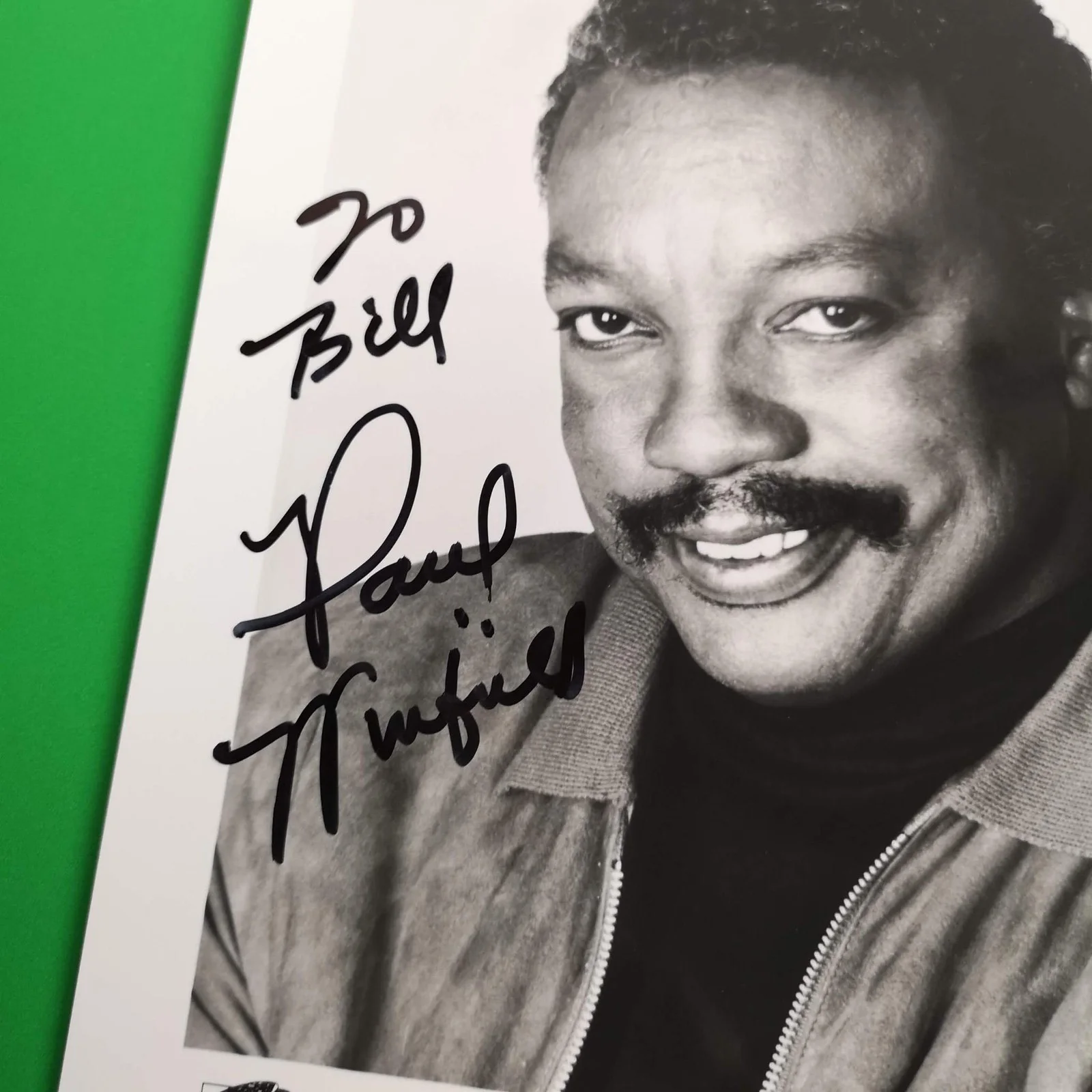 Paul Winfield — Paul Winfield Autographed Photo 8x10 B&W Sounder Cliffhanger Breathing 1993, изображение 2