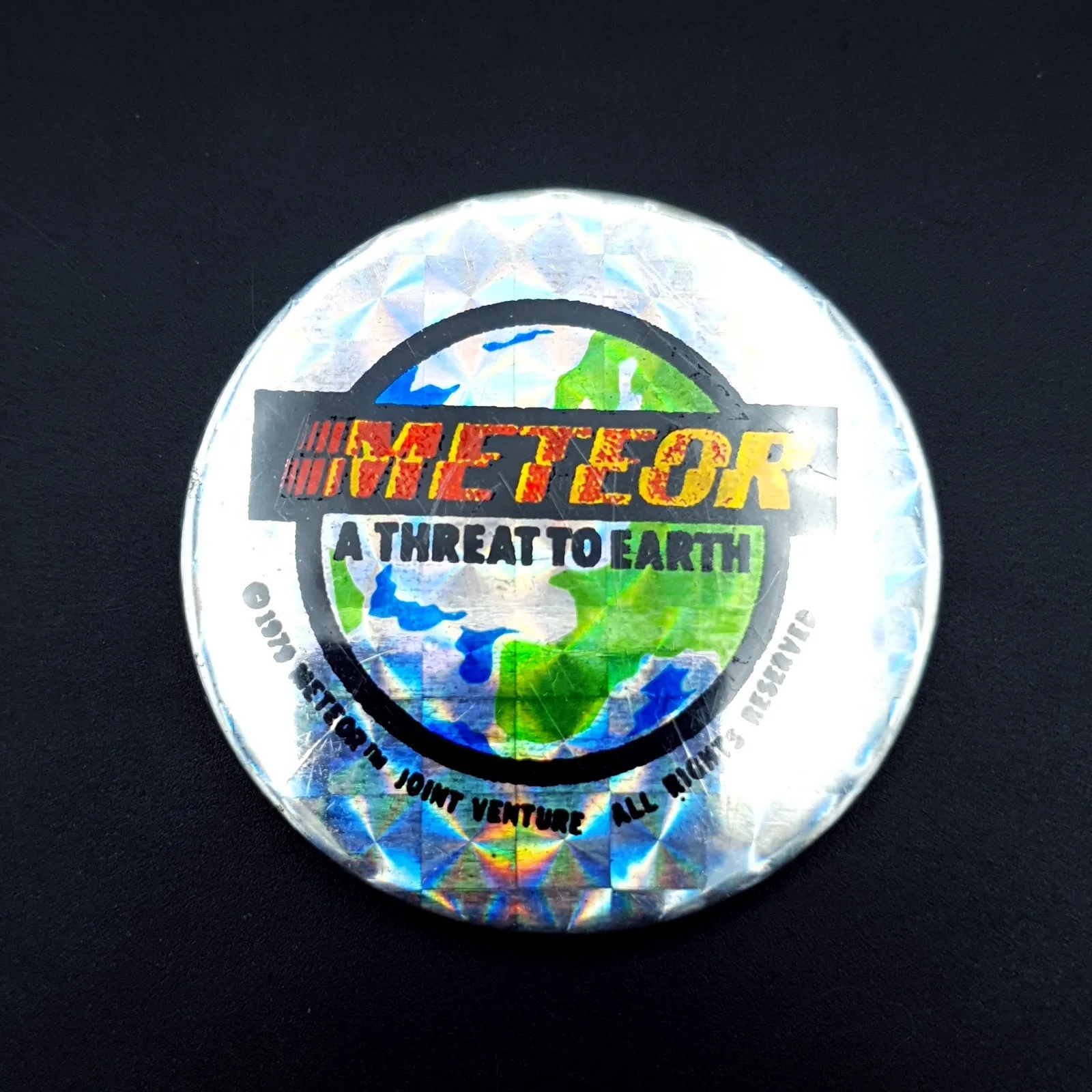 1979 Meteor Sean Connery Natalie Wood Karl Malden Movie Promo Pin Pinback Button, изображение 2