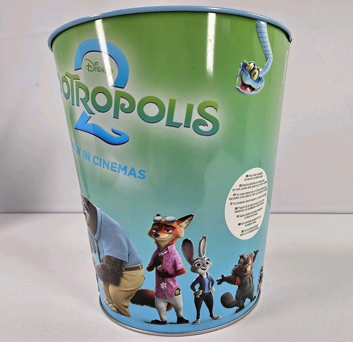 Odeon Cinema Exclusive Zootropolis 2 130 Oz Popcorn Tin Bucket & Cup - New, изображение 3