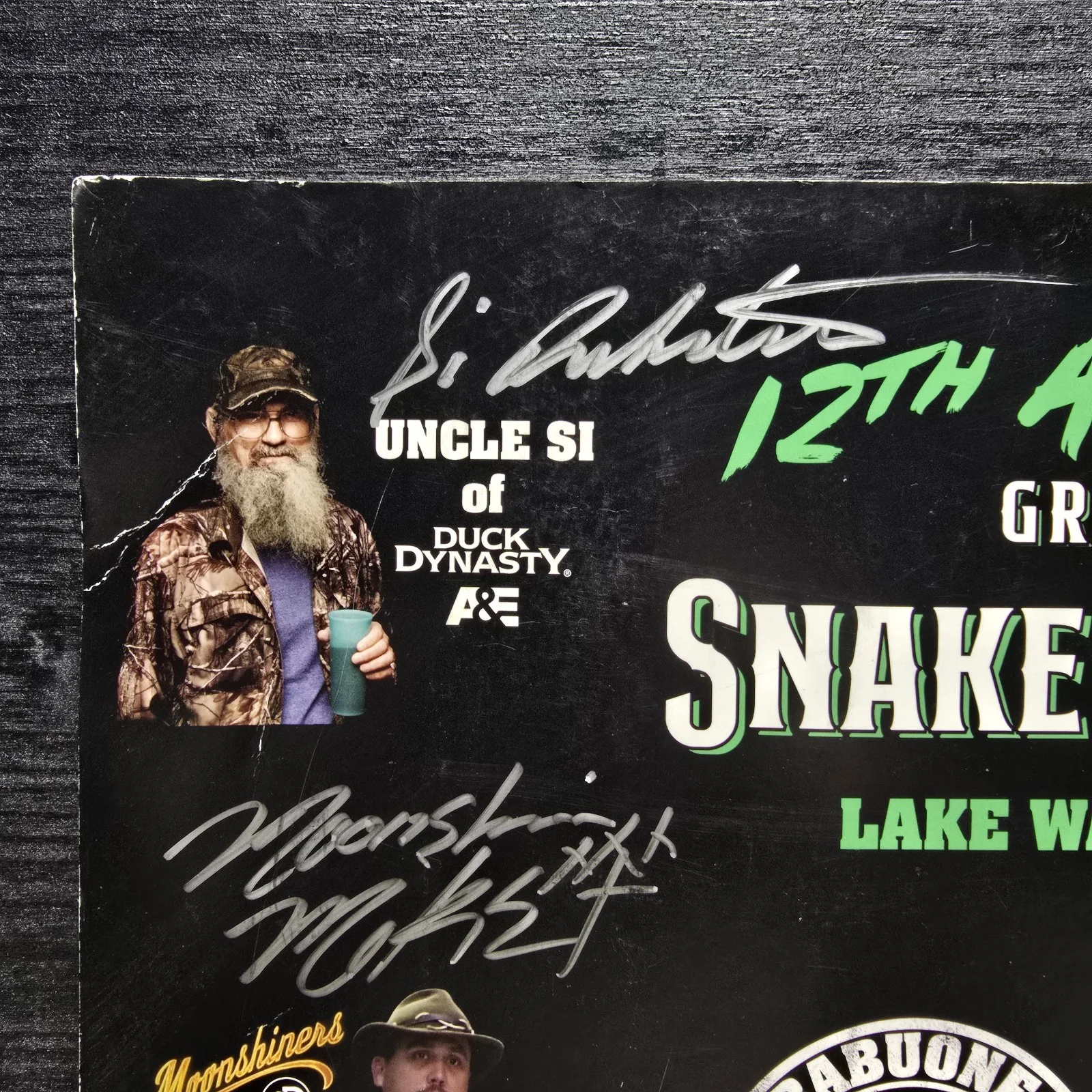 Rare 12th Annual Grabuone Outfitters Snake Grabbin Rodeo Signed Poster 18" x 12", изображение 2
