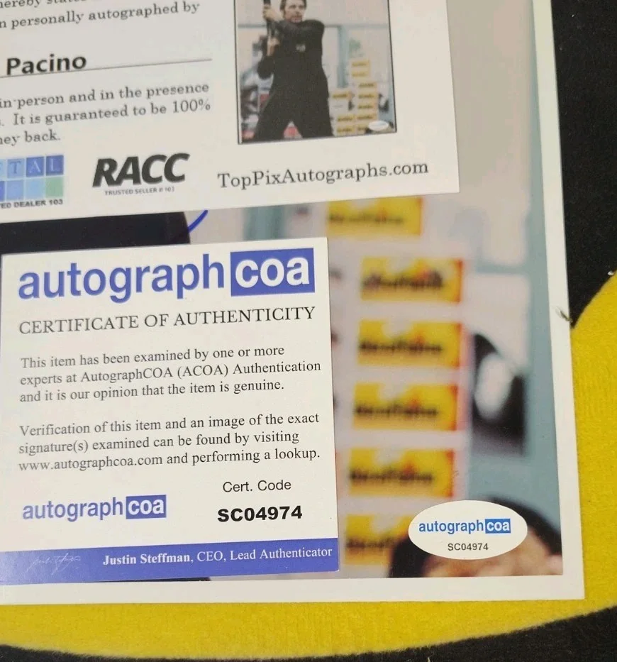 AL PACINO - 8x10 Signed Autograph "Heat" Godfather Photo ACOA COA TOPPIX, изображение 3
