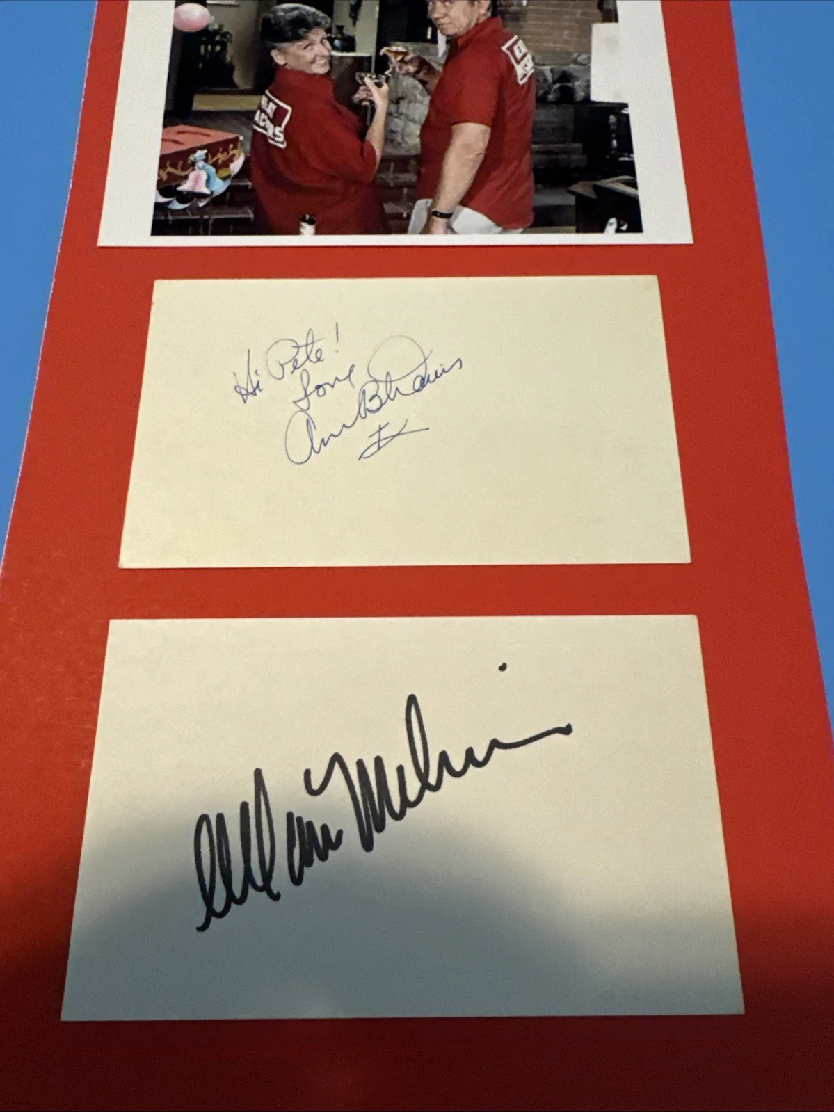 Brady Bunch Hand Signed Autograph Of Ann B Davis Allen Melvin Alice And Sam, изображение 2