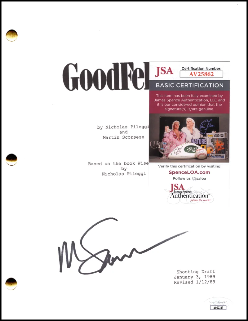 Martin Scorsese — Martin Scorsese Signed Autograph Goodfellas Movie Script Screenplay w/ JSA COA, image 2