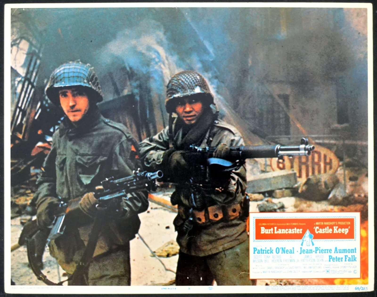 CASTLE KEEP 1969 Peter Falk, Jean-Pierre Aumont, Bruce Dern 3 LOBBY CARDS, изображение 2