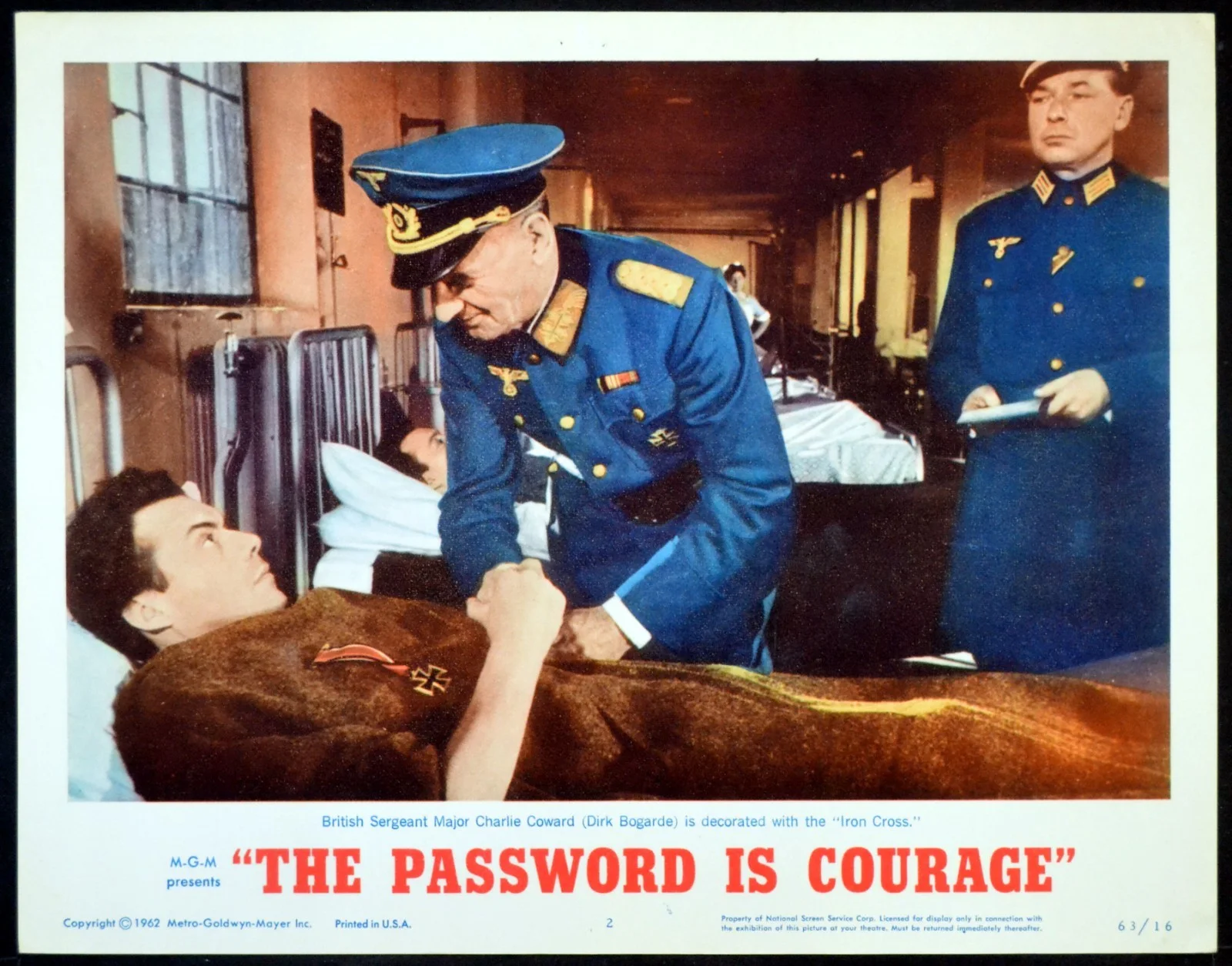 PASSWORD IS COURAGE 1963 Dirk Bogarde, Maria Perschy, Alfred Lynch 4 LOBBY CARDS, image 3