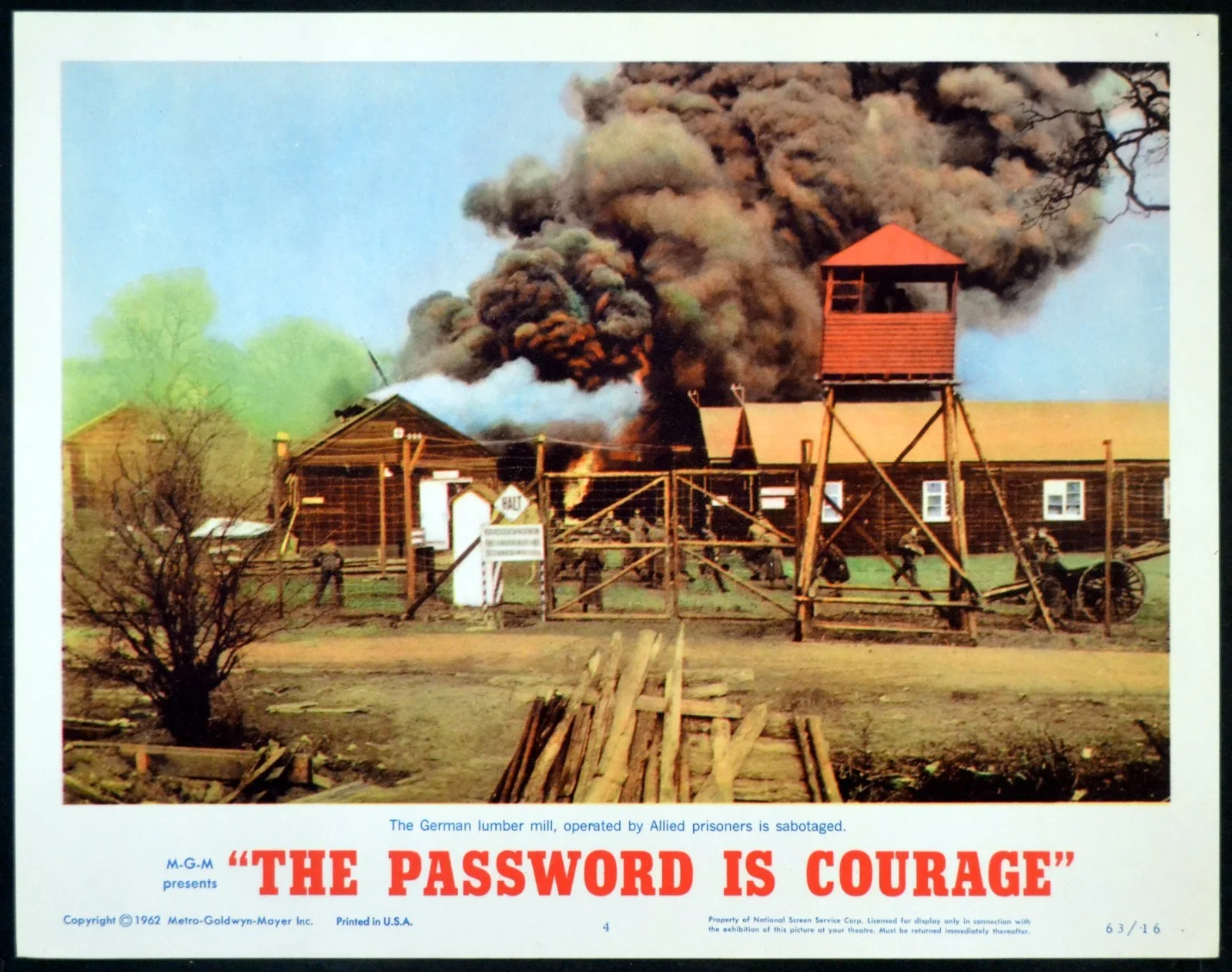 PASSWORD IS COURAGE 1963 Dirk Bogarde, Maria Perschy, Alfred Lynch 4 LOBBY CARDS, image 4