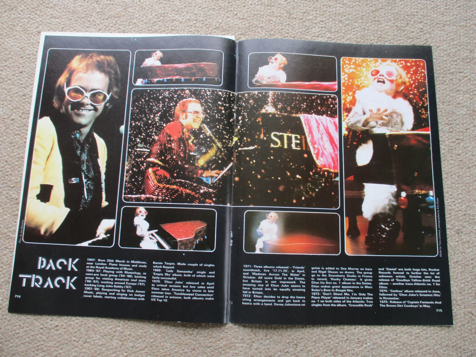 Elton John - 4 page magazine article with colour and B/W pics, image 2