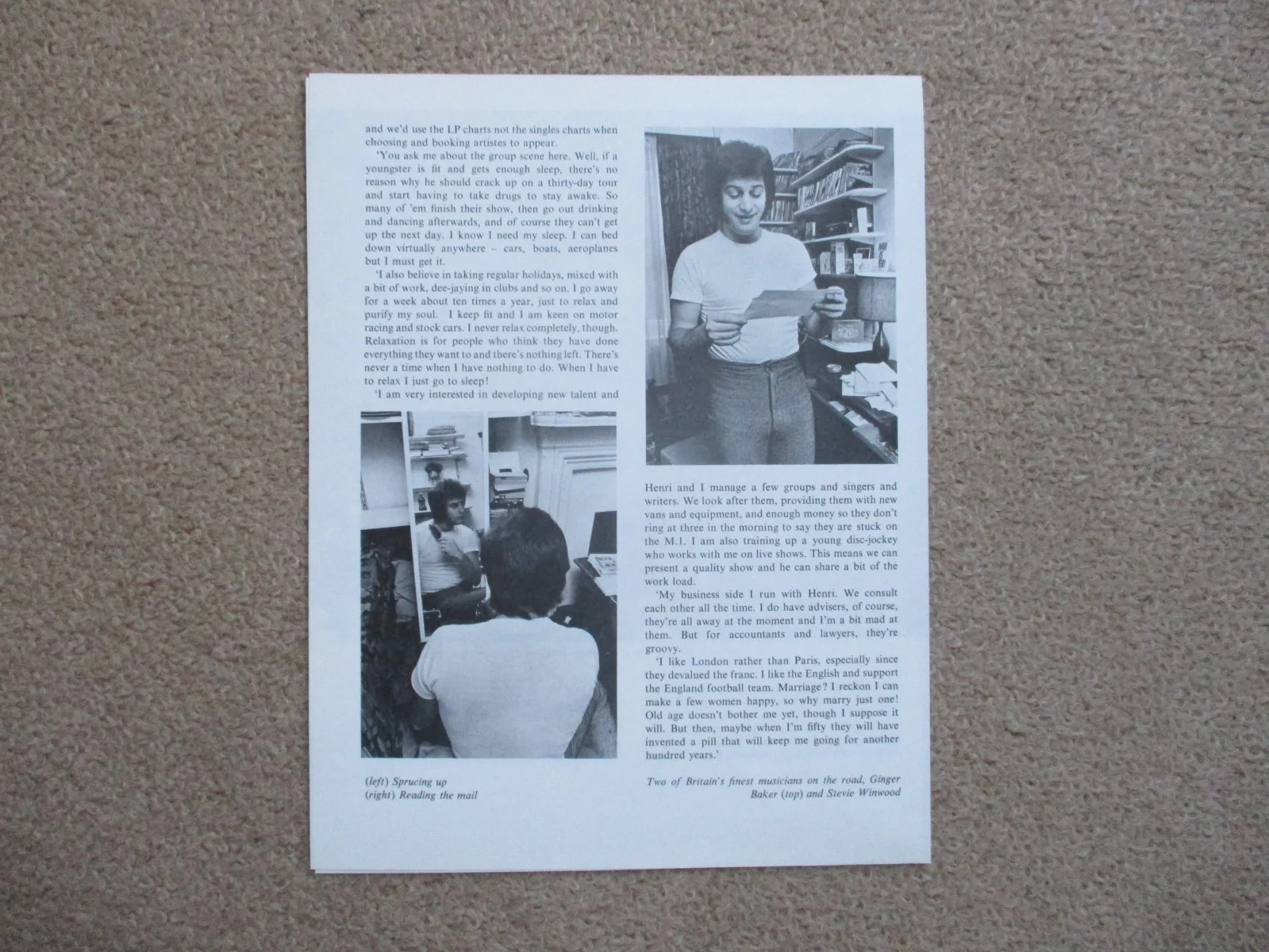 A day in the life of DJ Emperor Rosko. Pictures / article from a book - 1969., изображение 2