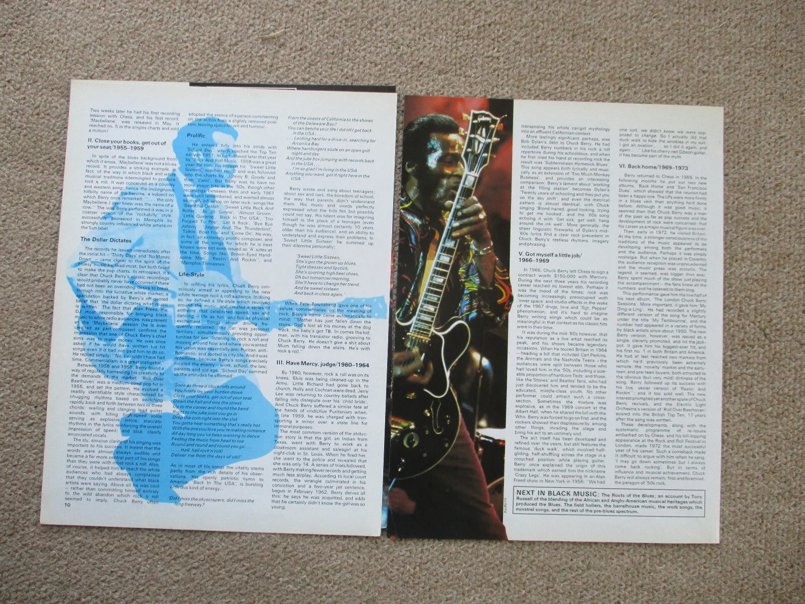 Chuck Berry - 5 page magazine article with colour and B/W pics, image 2