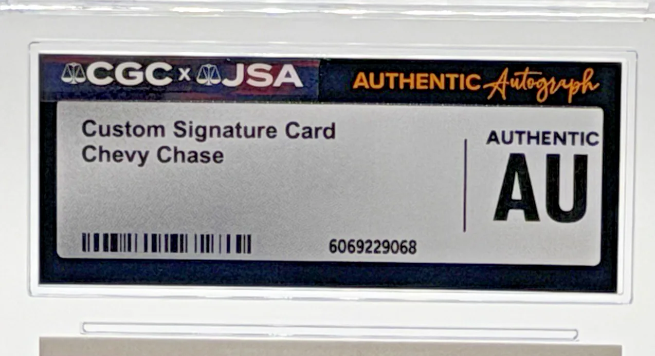 Chevy Chase — Chevy Chase Signed Caddyshack Ty Webb Custom Card CGCxJSA Authentic Auto, image 4