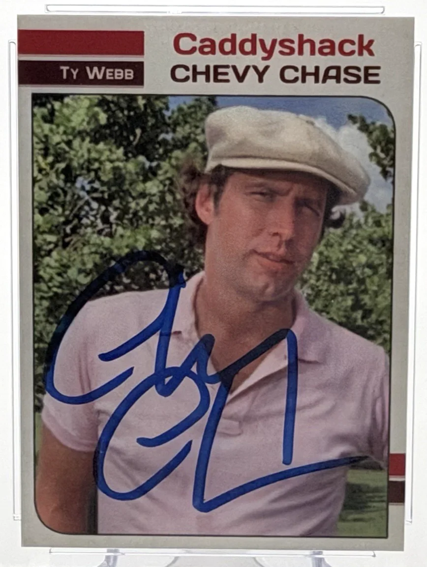 Chevy Chase — Chevy Chase Signed Caddyshack Ty Webb Custom Card CGCxJSA Authentic Auto, image 5