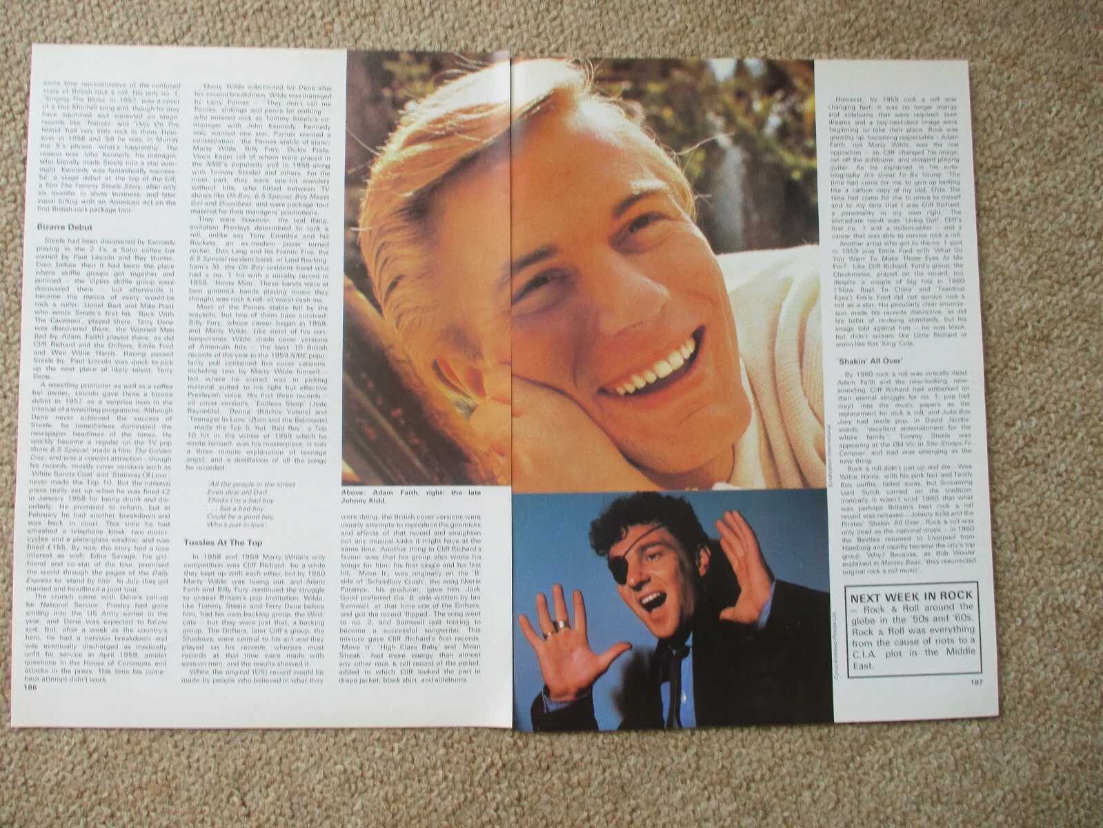 Larry Parnes, Marty Wilde etc - 3 page magazine article with colour and B/W pics, изображение 2