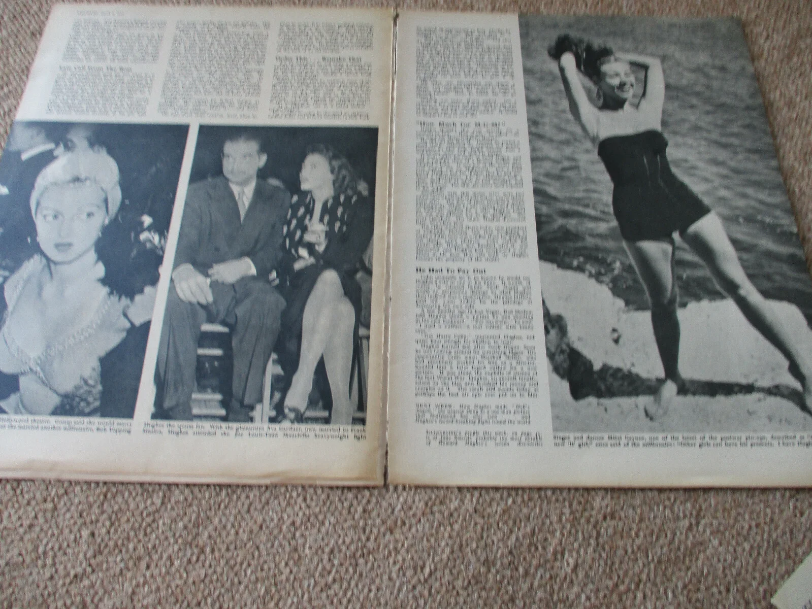 Howard Hughes and his film star girlfriends - 5 page UK magazine article - 1954, изображение 3