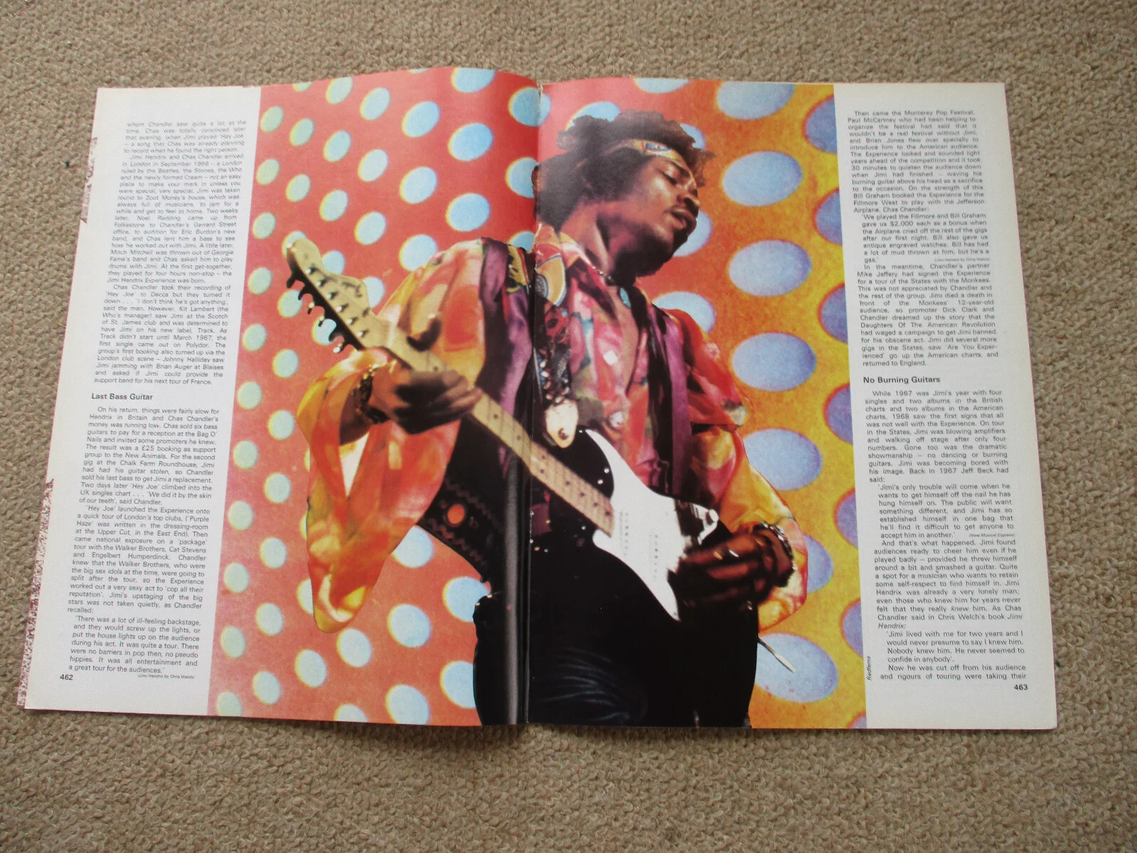 Jimi Hendrix - 6 page magazine article with colour and B/W pics, image 2