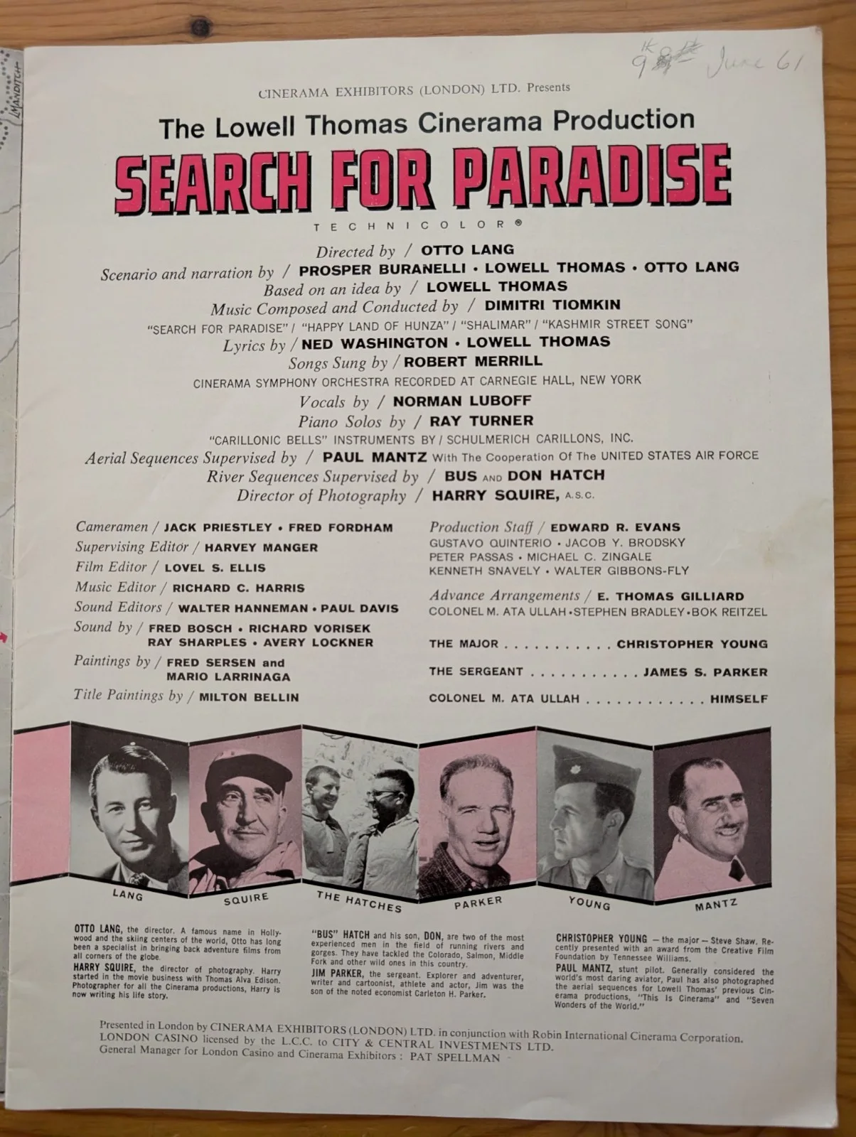 Search for Paradise through the magic of Cinerama / London Casino / 1961, изображение 5